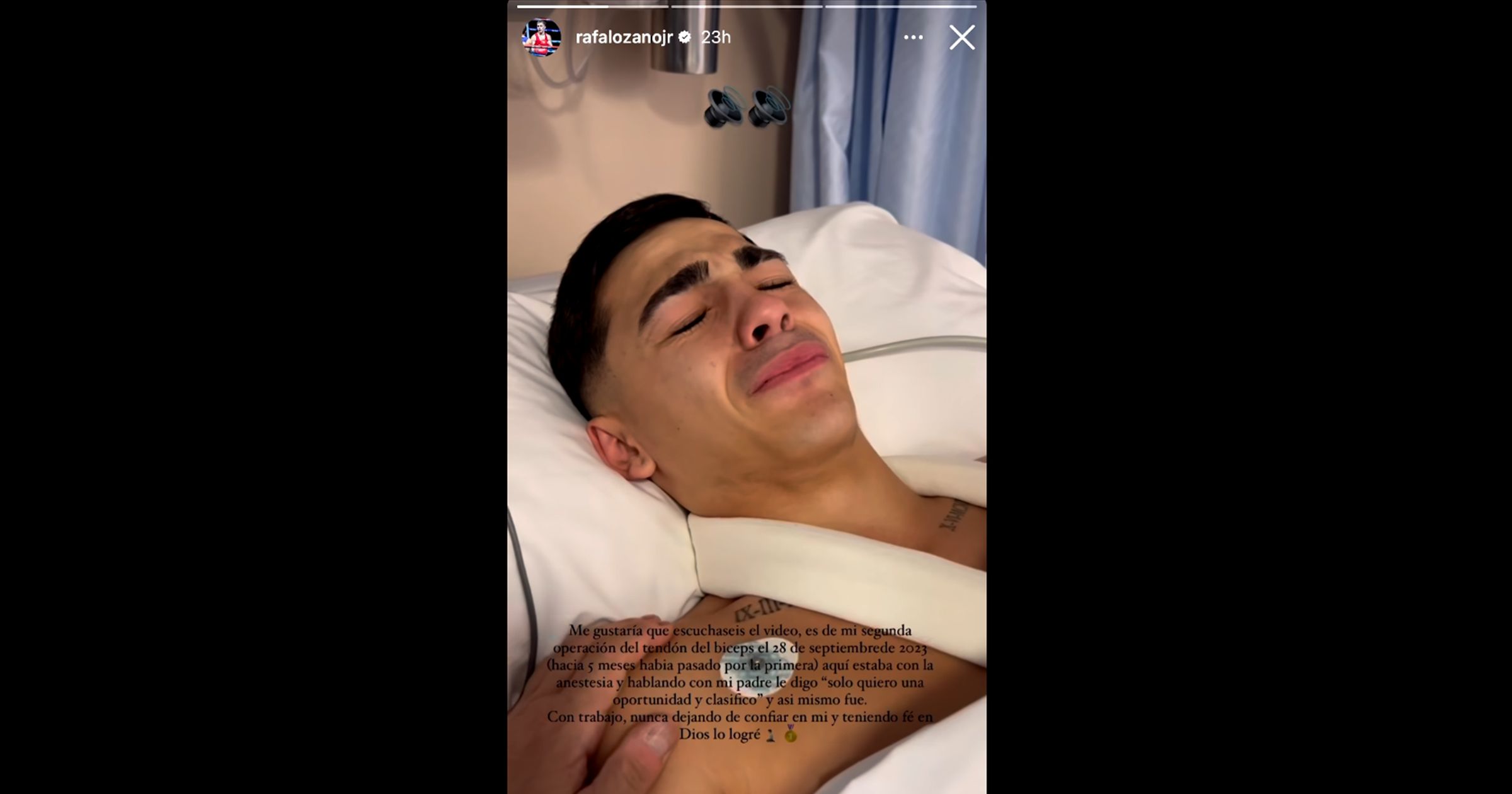 El duro momento de Rafa Lozano llorando tras su segunda operación de ...