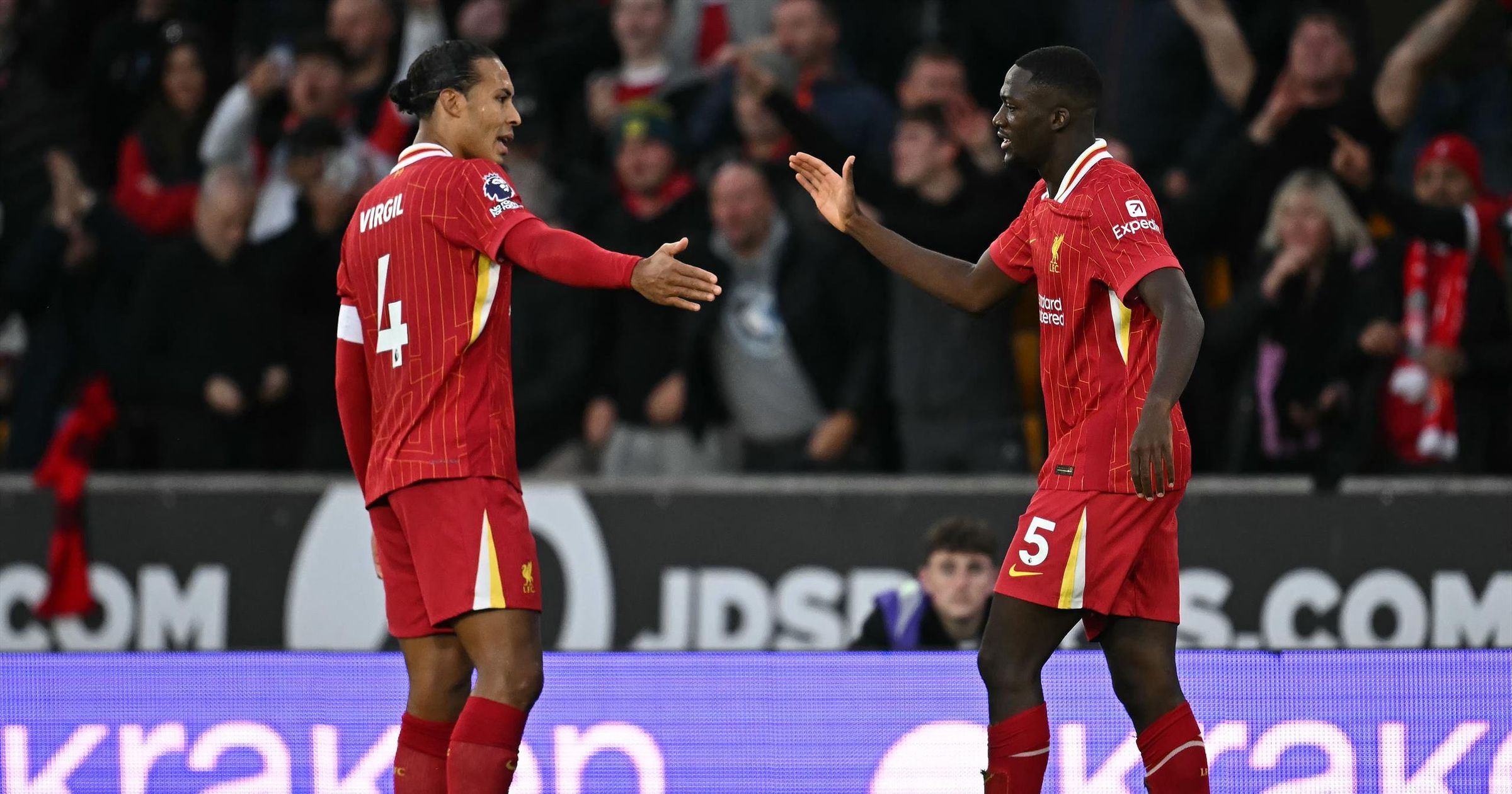 A Liverpool francia védője kiváló játékának szintjét emeli, hogy Van Dijk mellett tűnik ragyogónak