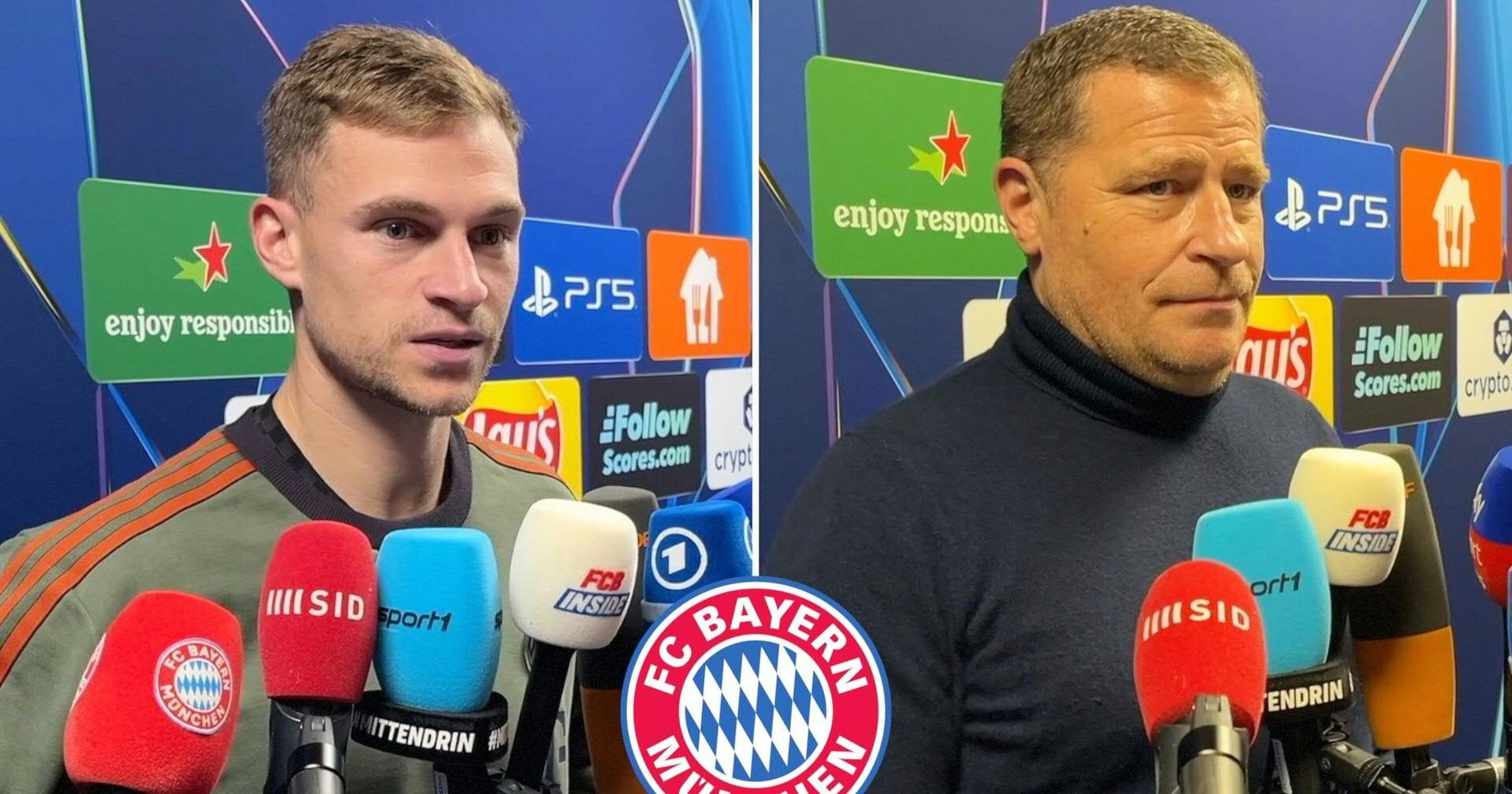 FC Bayern - Joshua Kimmich und Max Eberl über Rote Karte für Luis Díaz ...
