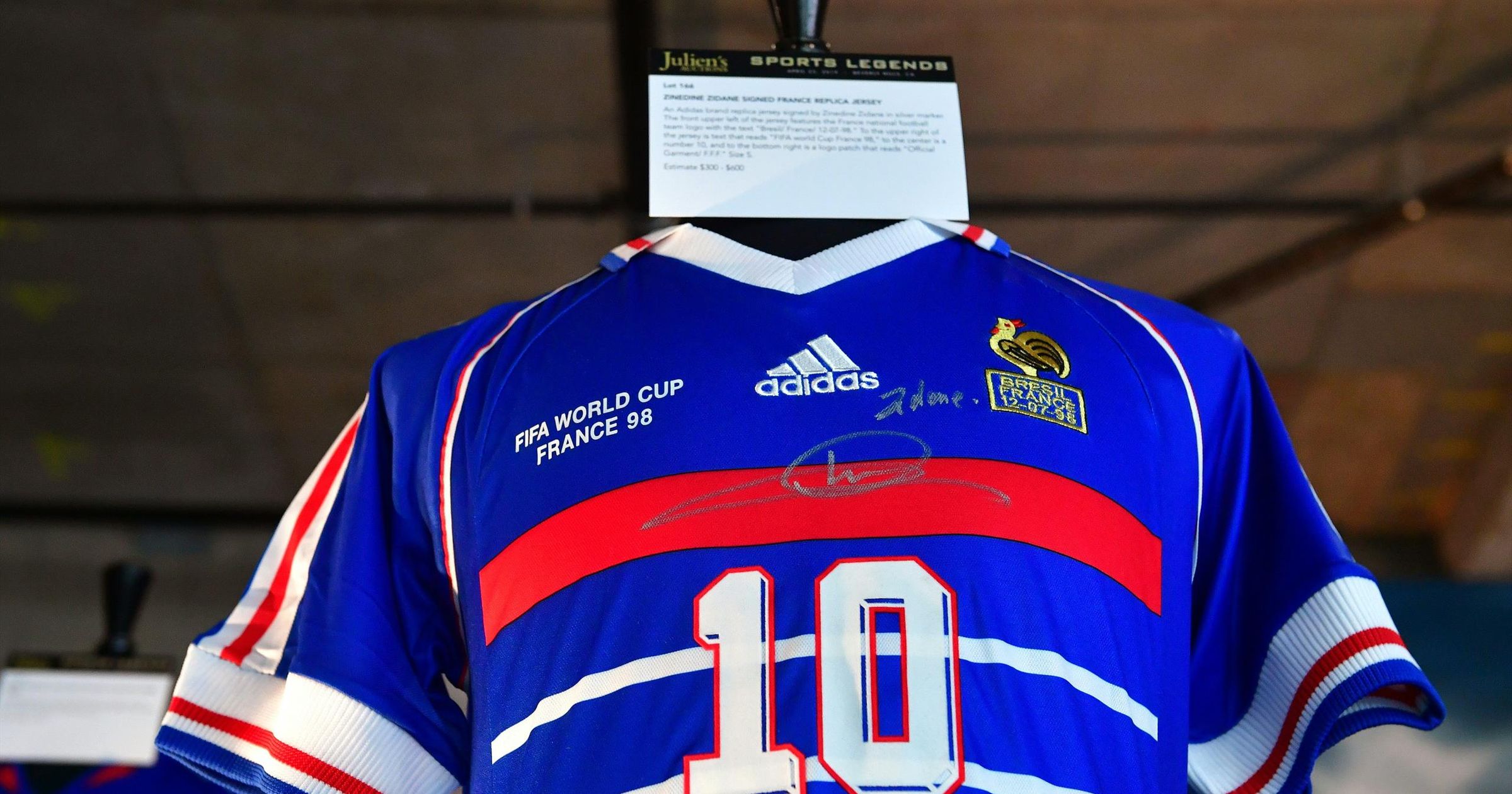 Maillot France 1998 Finale Coupe Du Monde - Zinédine Zidane N°10, Taille L, Neuf Avec étiquettes