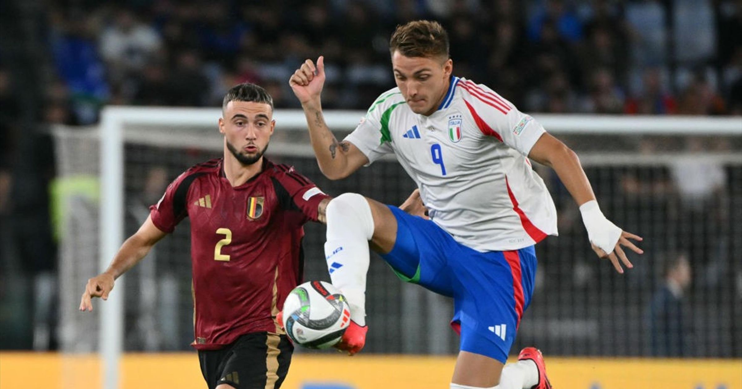 A 10 contre 11, l'Italie offre un nul à la Belgique thumbnail