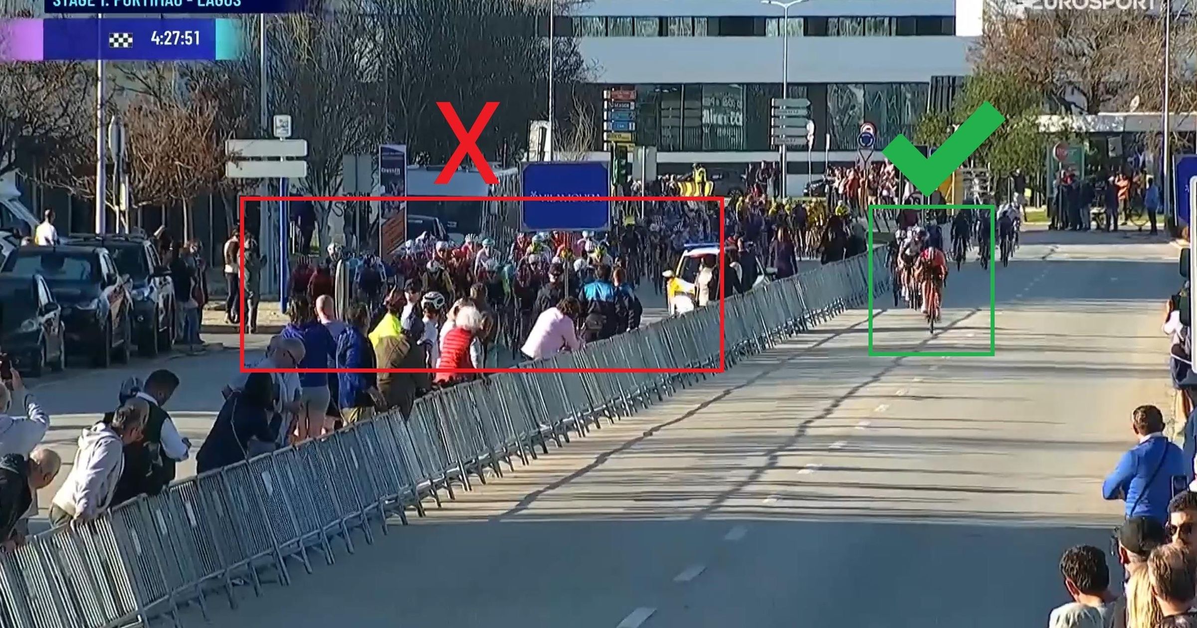 Hallucinant : le peloton sprinte sur la mauvaise route, la 1re étape annulée [vidéo] - Vidéo Cyclisme - Eurosport