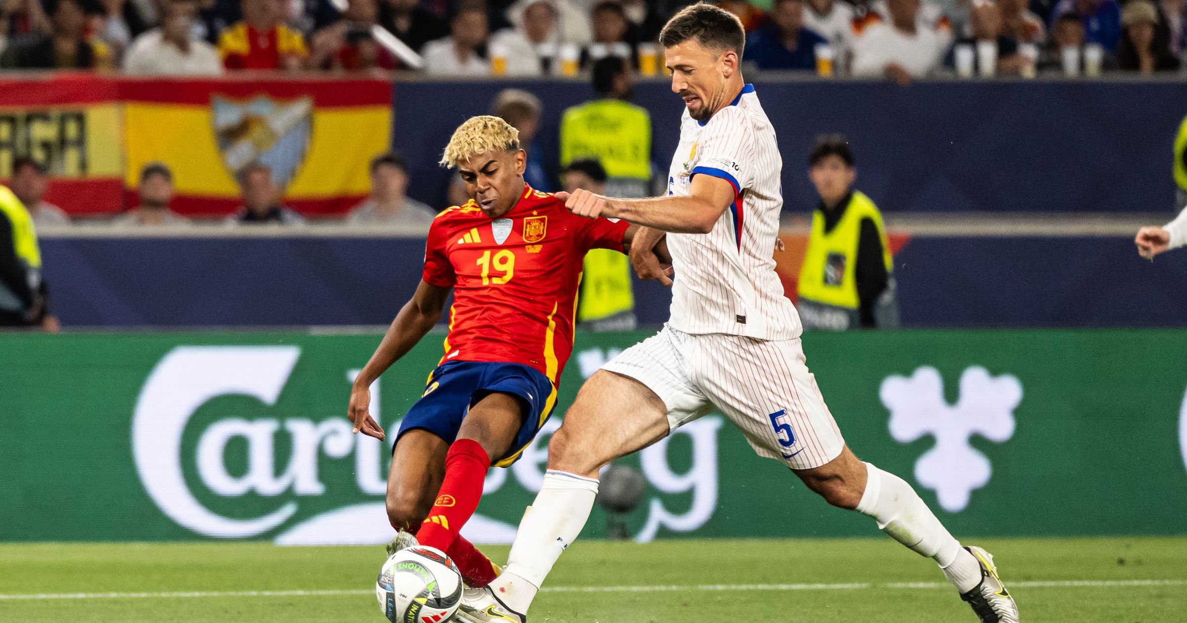 Espagne - France - Les notes des Bleus : Le naufrage de Clément Lenglet et Ibrahima Konaté, la magie de Rayan Cherki - Eurosport