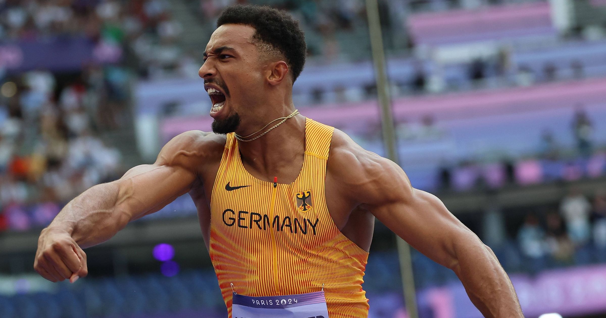 Olympia 2024 Leichtathletik Zehnkampf Leo Neugebauer nach fünf
