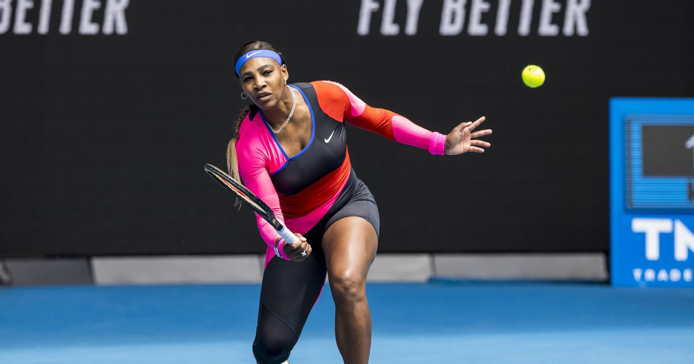 Australian Open 2021 I was inspired by Flo Jo Serena Williams on amazing one legged catsuit Eurosport