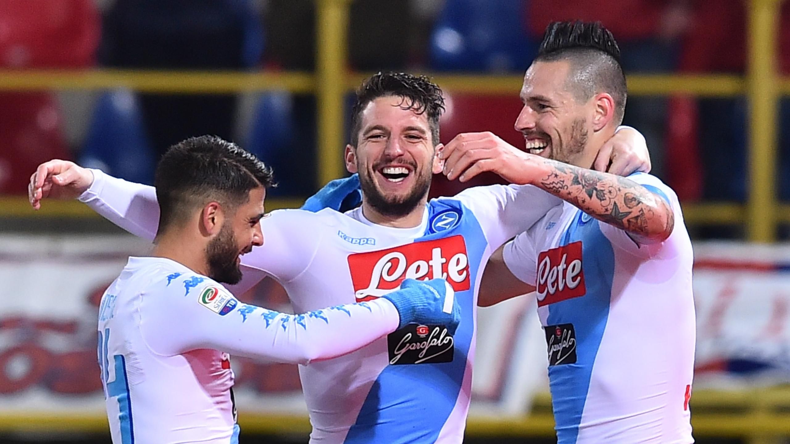 Marek Hamsik And Dries Mertens Hit Hat Tricks As Napoli Thrash Bologna Eurosport