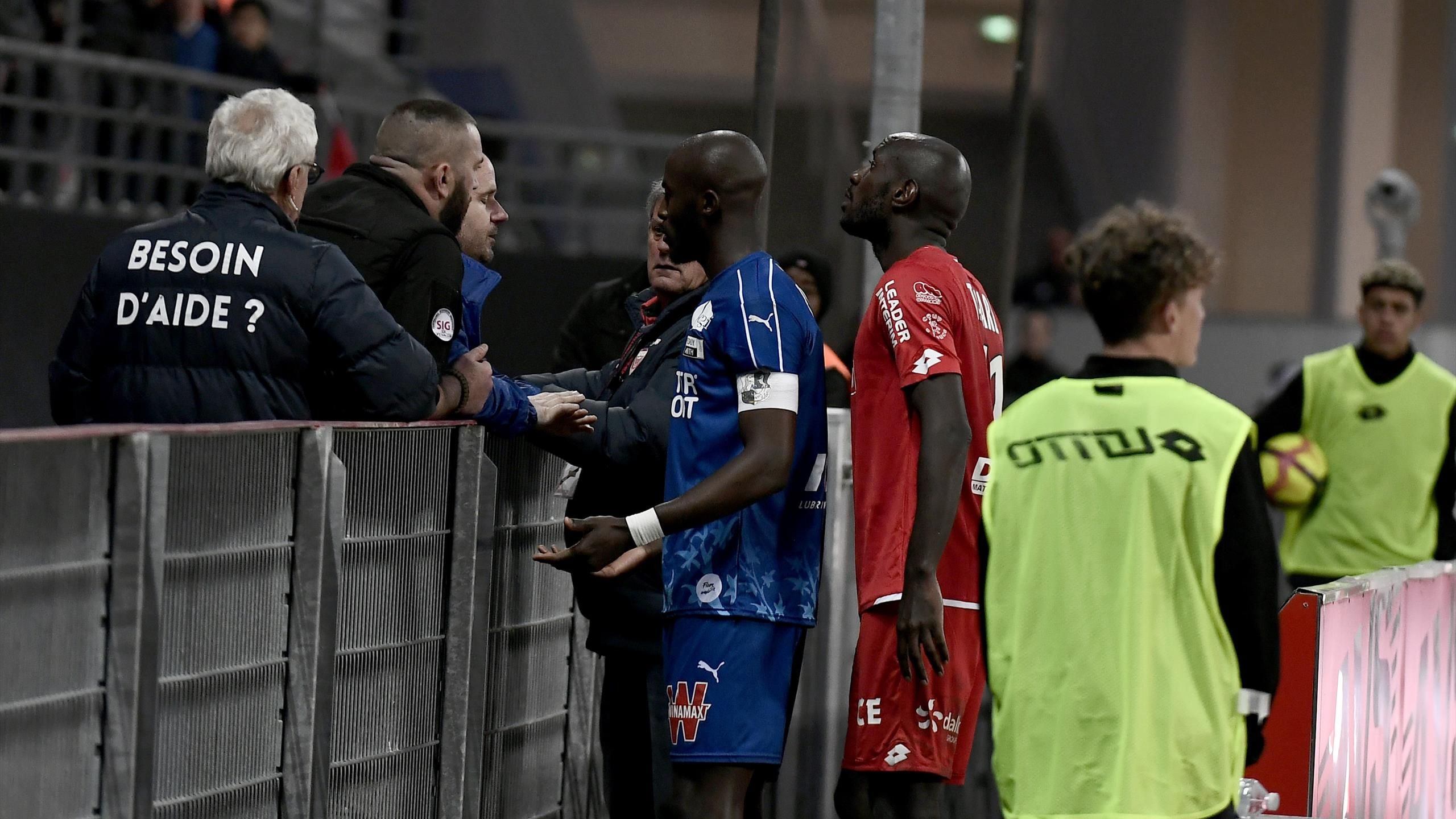 Dijon v Amiens interrupted after alleged -