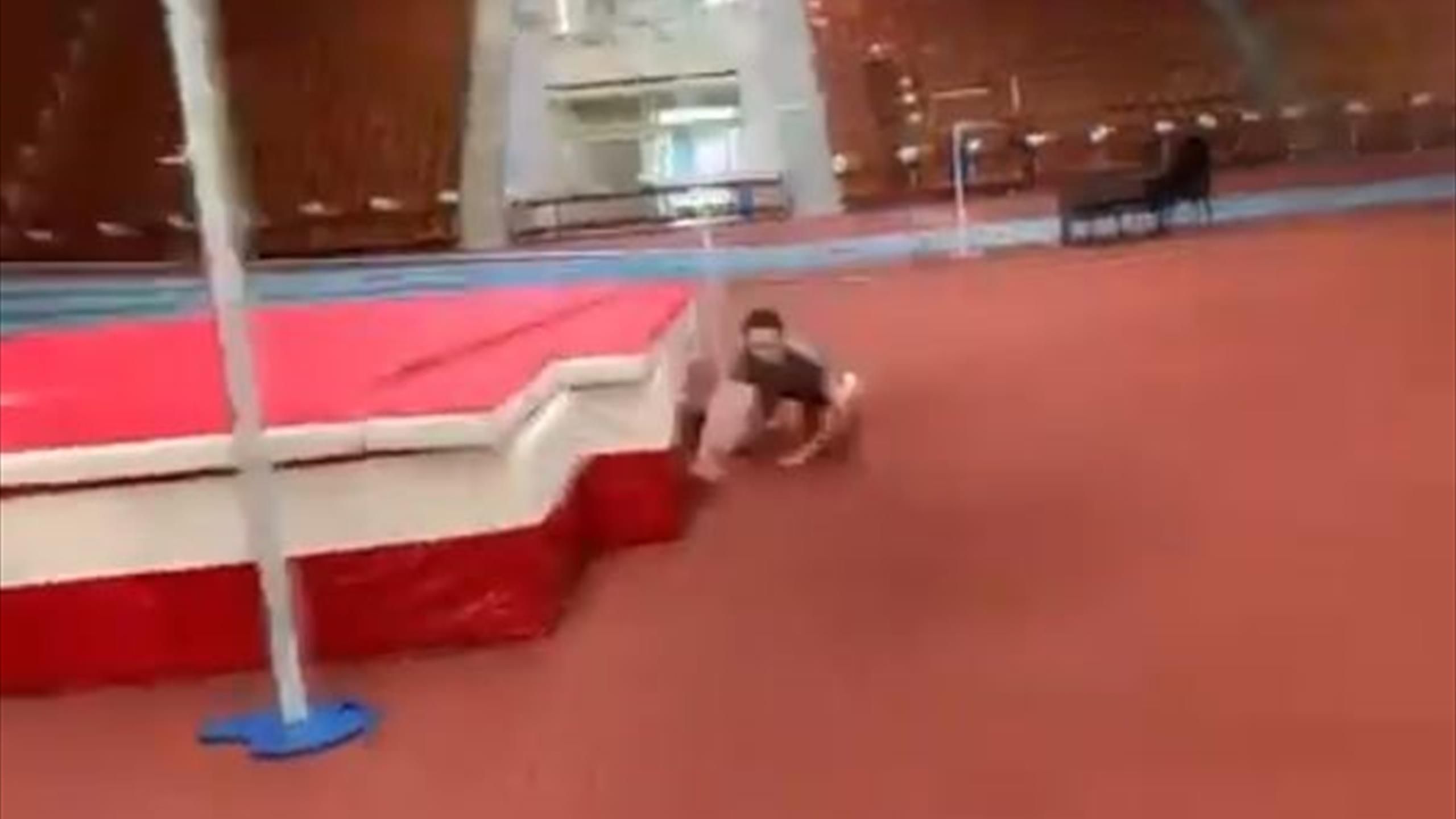 Muzh Marii Lasickene Pokazal Kak Ona Upala Na Trenirovke Za 2 Mesyaca Do Chempionata Mira Eurosport