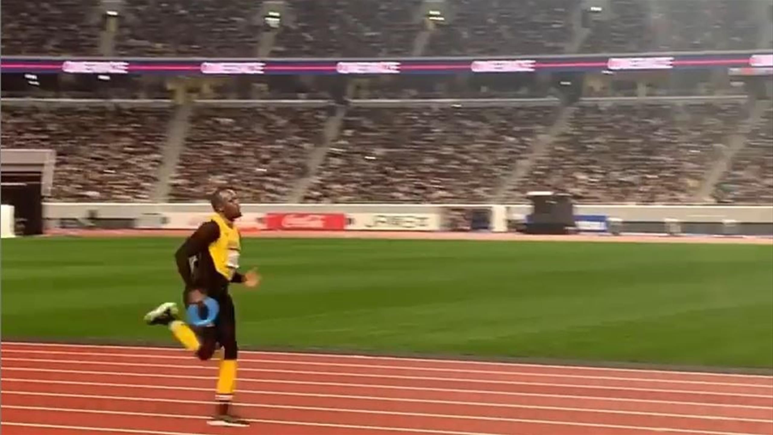 Tokyo 2020 News Usain Bolt Takes To The Track To Open The Tokyo National Stadium Eurosport