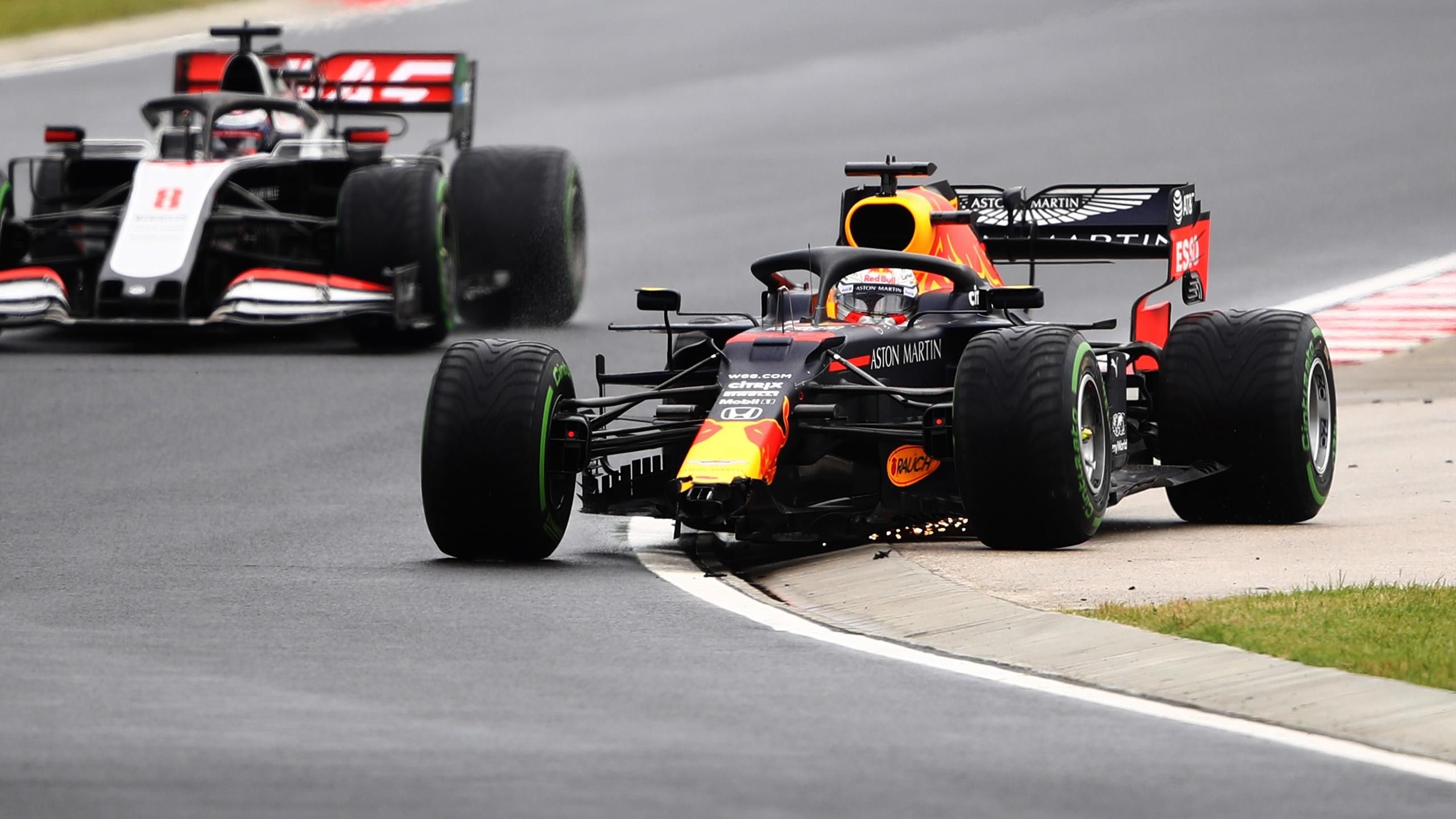 Keer terug herinneringen is genoeg Max Verstappen crashes on his way to the grid at the Hungarian GP -  Eurosport
