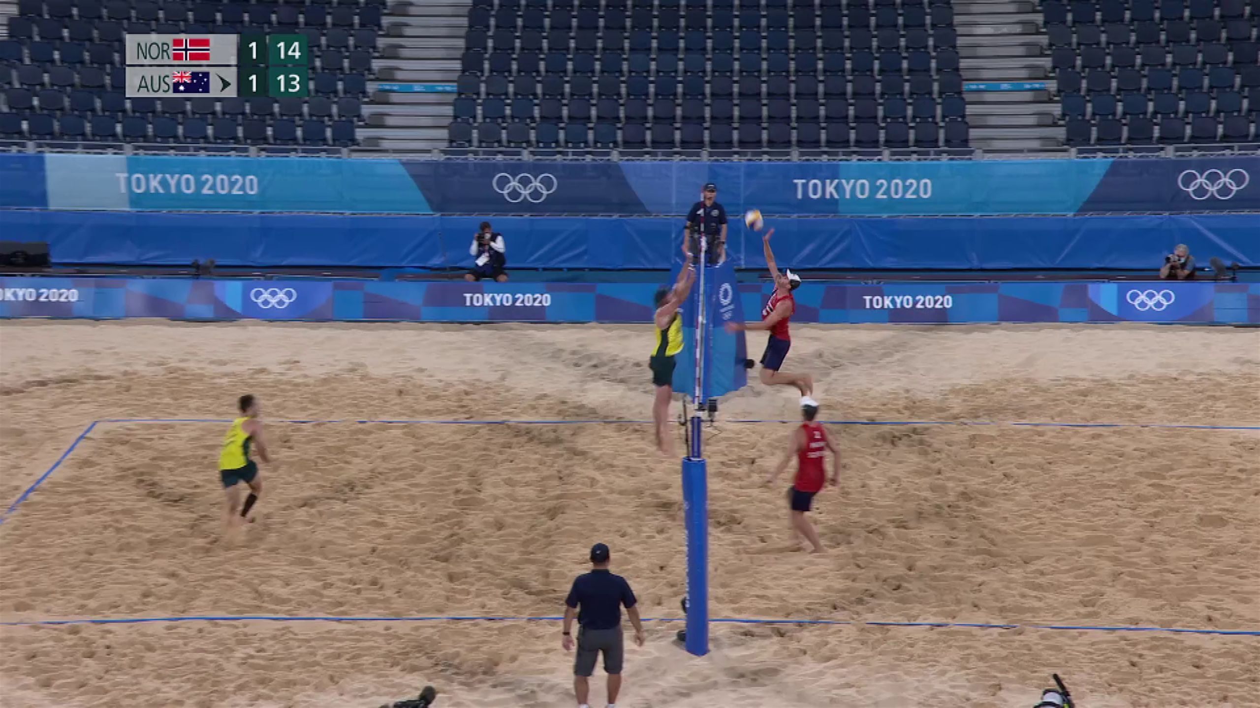 Tokyo 2020 Norway Mot Australia Sandvolleyball Ol Hoydepunkter Sandvolleyball Video Eurosport