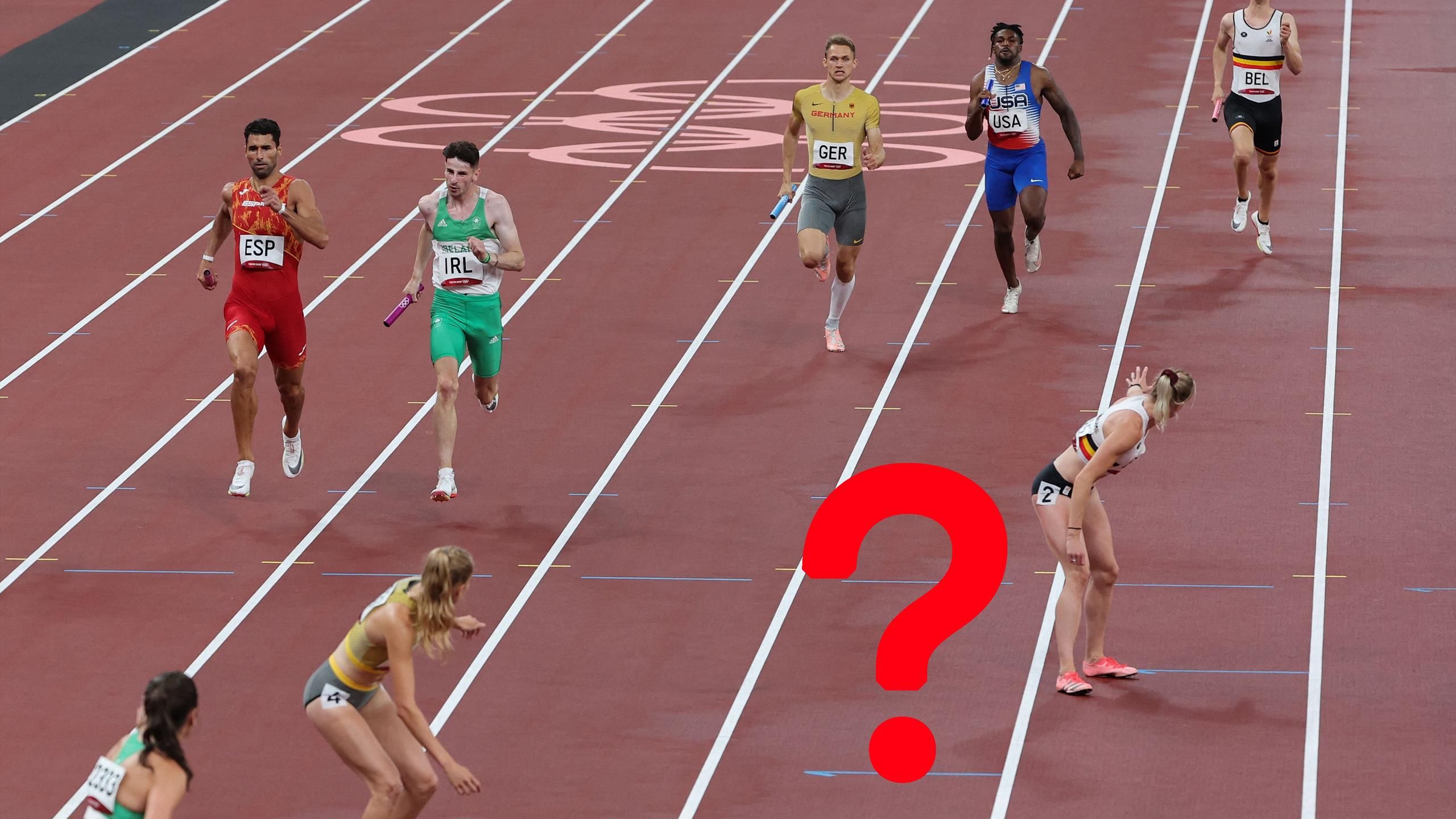 Tokyo 2020 Olympics Where Is She Baffling Moment Team Usa Make Huge Gaffe In Mixed 4x400m Relay Eurosport