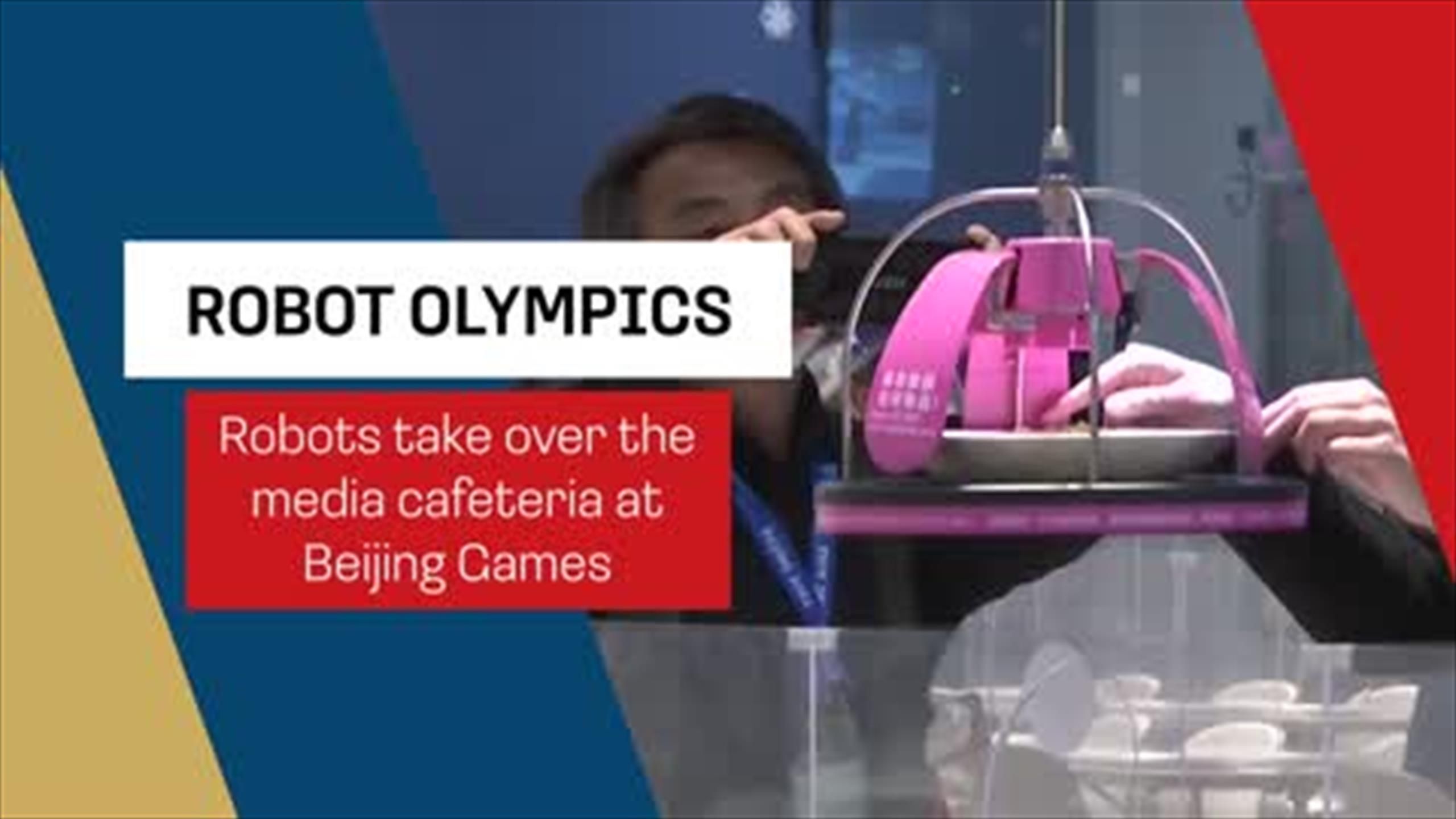detrás Ordinario Traer Robots take over cafeteria at Beijing Winter Olympic Games - Olympics video  - Eurosport