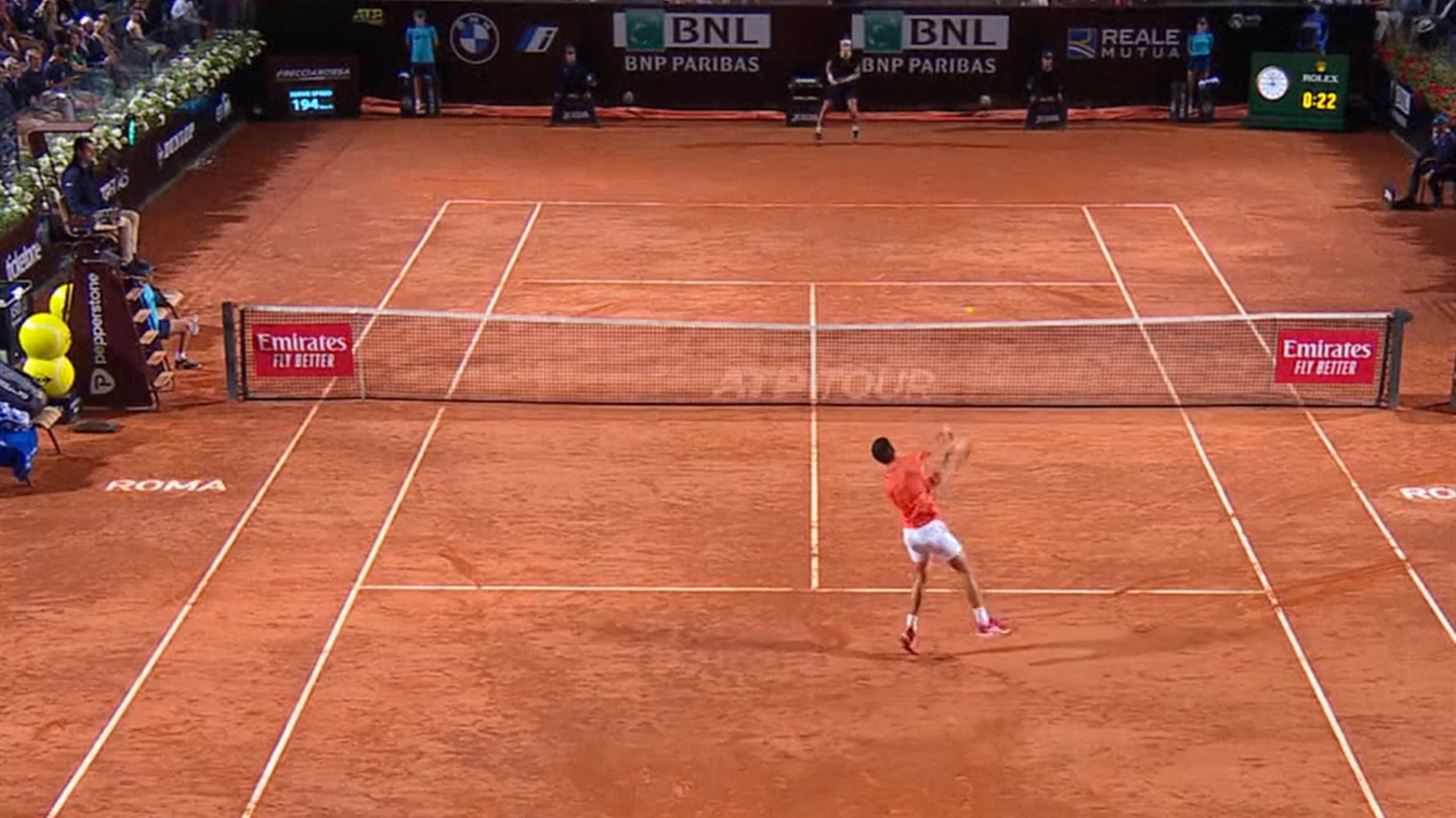 ATP Rom - Highlights Novak Djokovic stürmt gegen Casper Ruud ins Finale und feiert 1000