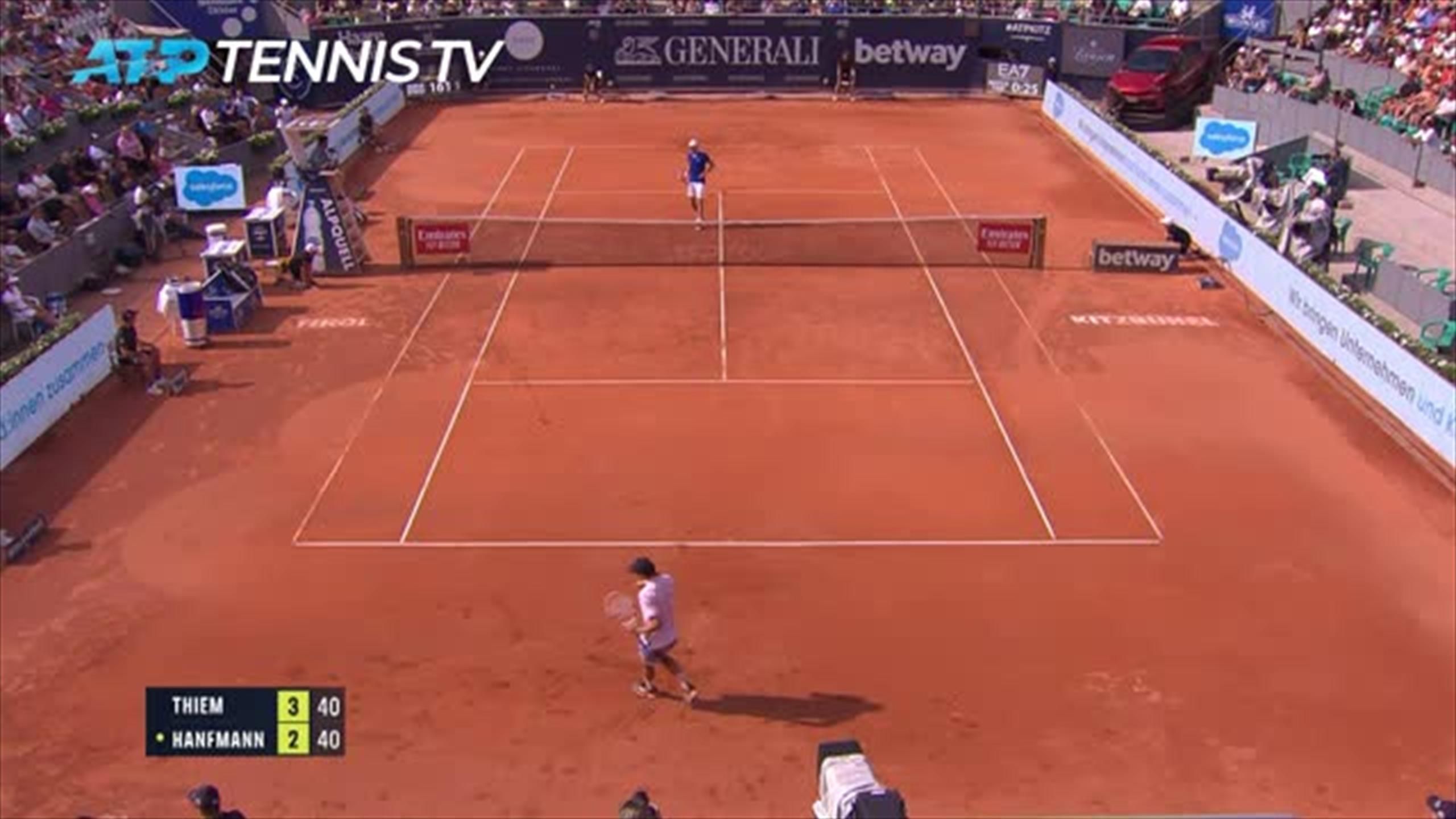 Highlights Yannick Hanfmann schlägt Lokalmatador Dominic Thiem im Viertelfinale von Kitzbühel - Tennis Video