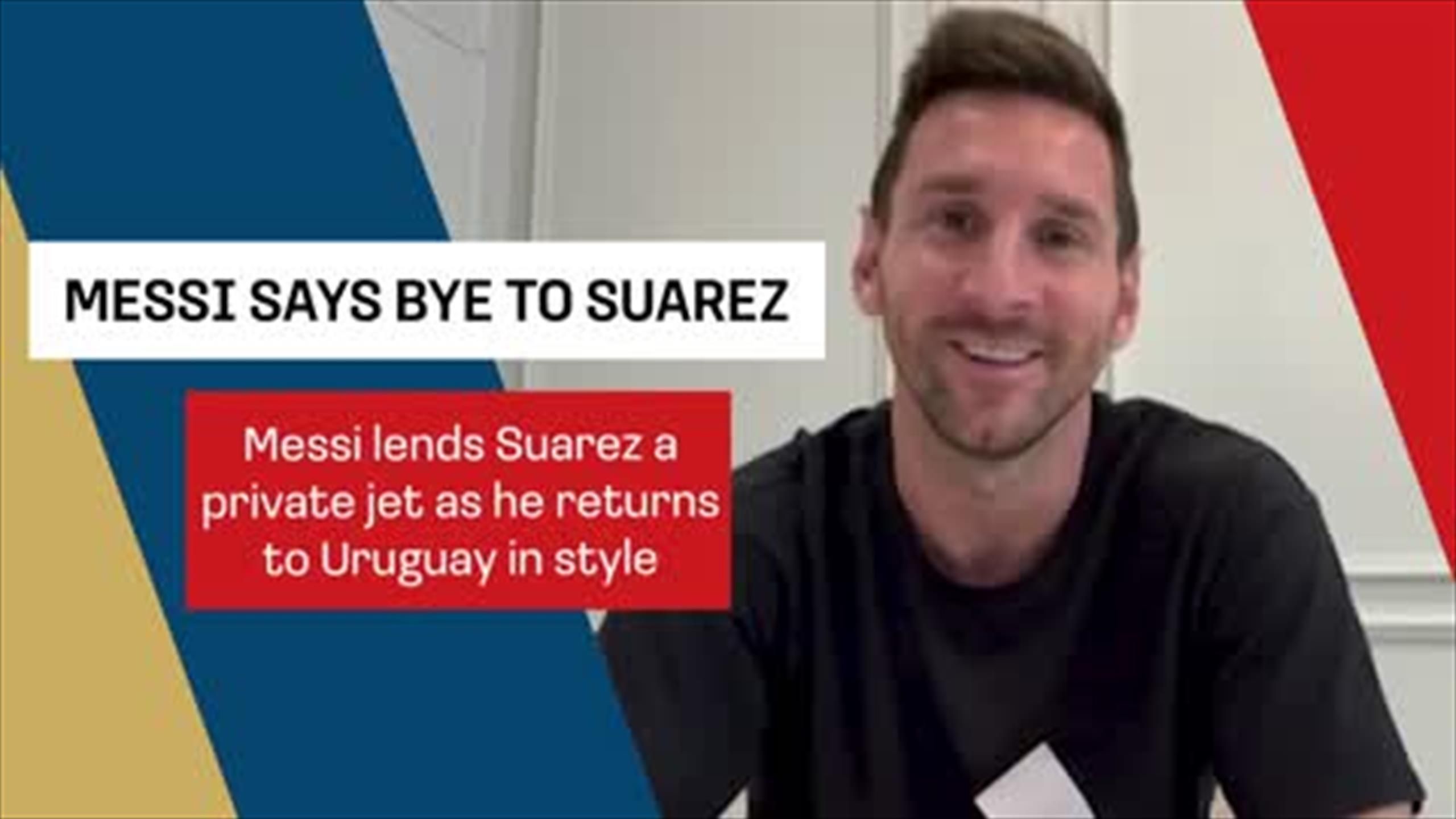 Lionel Μеѕѕі says goodbye to ex-Barcelona team-mate Luis Suarez as  ex-Liverpool forward returns to Uruguay - Football video - Eurosport