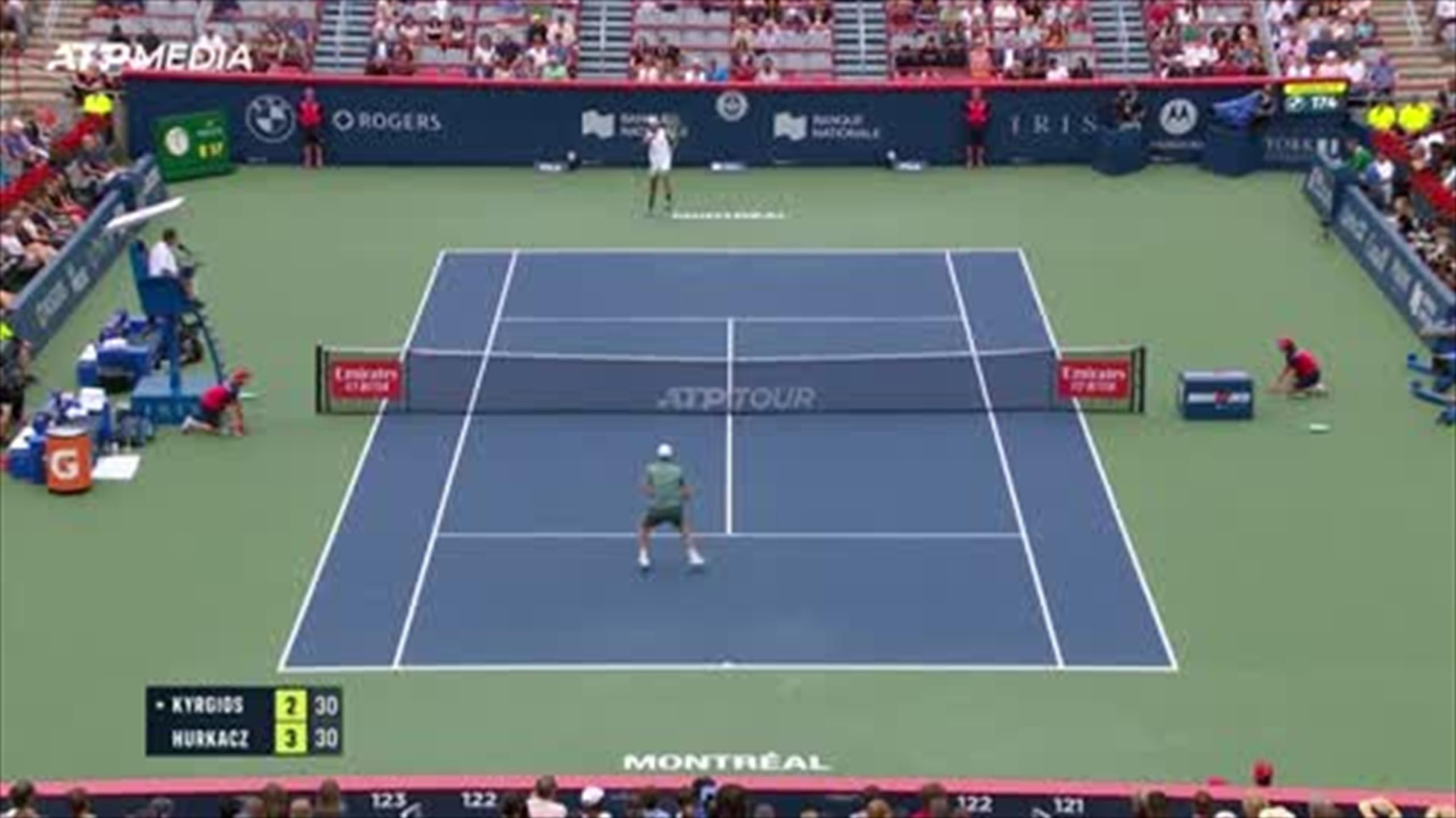 Highlights Hubert Hurkacz overcomes in-form Nick Kyrgios to move into Montreal semi-finals - Tennis video