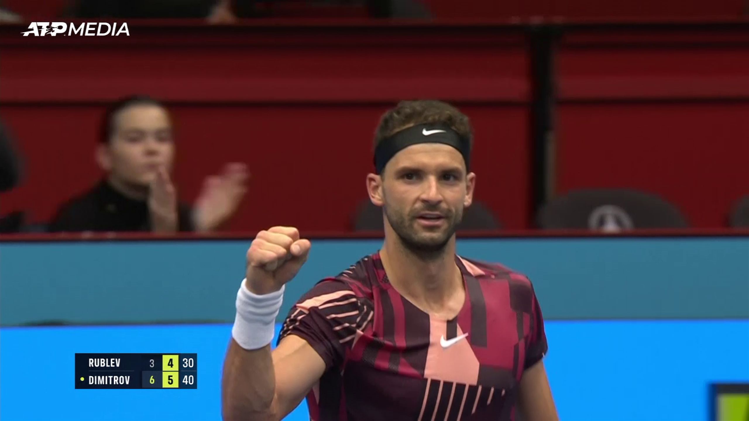 Highlights Grigor Dimitrov beats Andrey Rublev to reach quarter-finals in Vienna - Tennis video