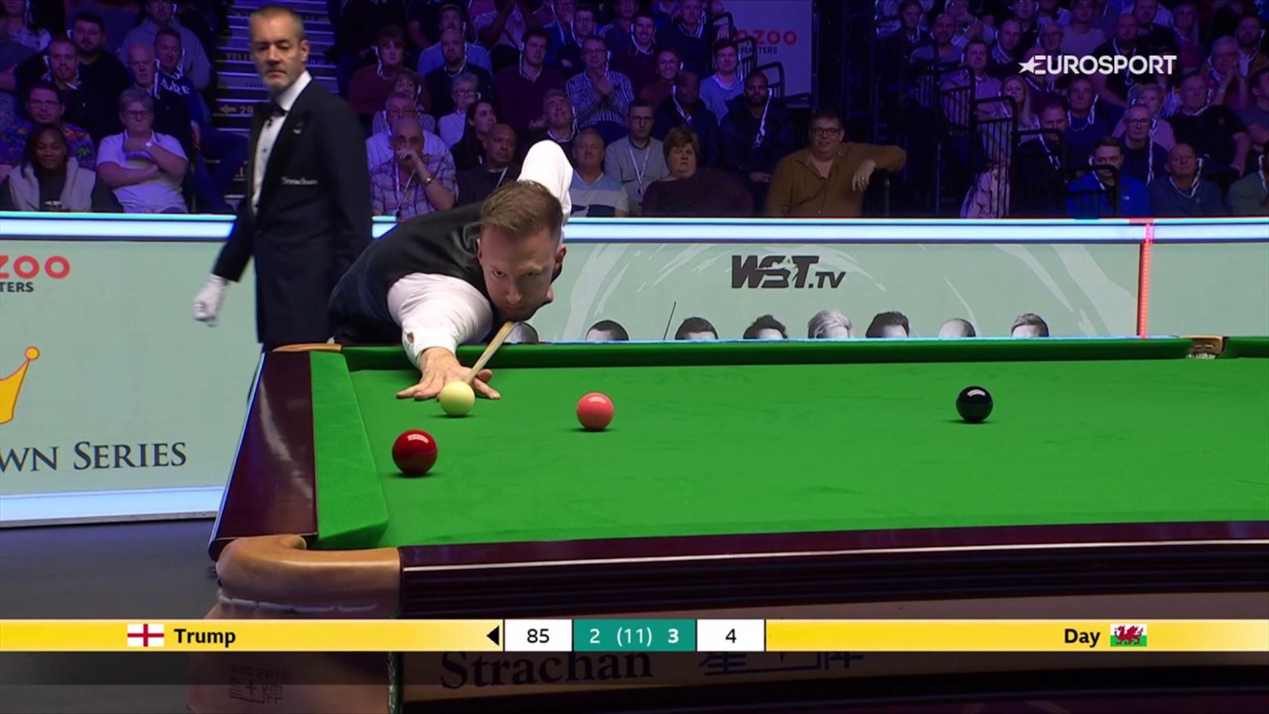 Form is temproary, class is permanent - Watch Judd Trump century in Masters clash with Ryan Day - Snooker video