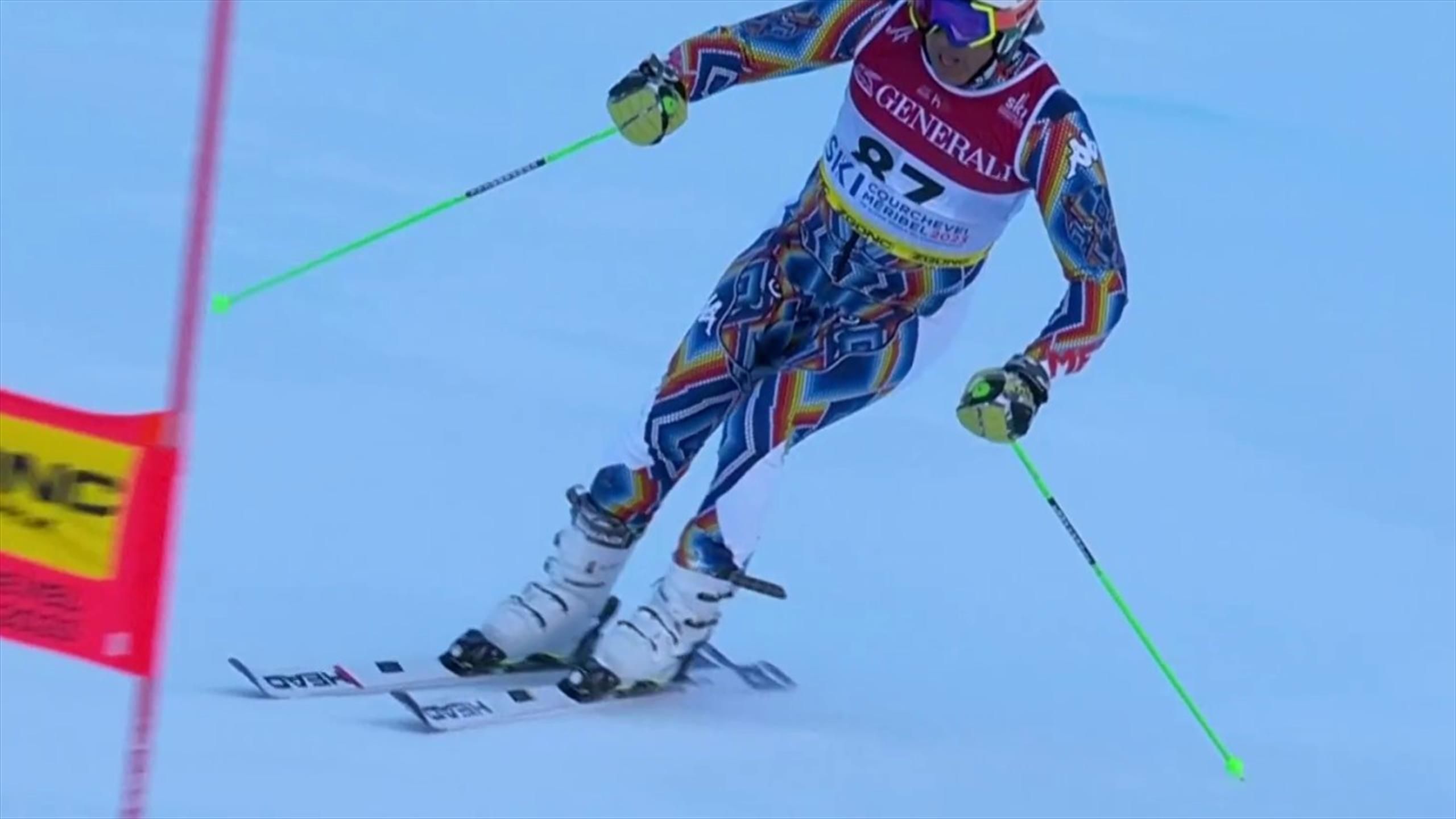 Hubertus von Hohenlohe competes in giant slalom at 64-years-old - Alpine Skiing video