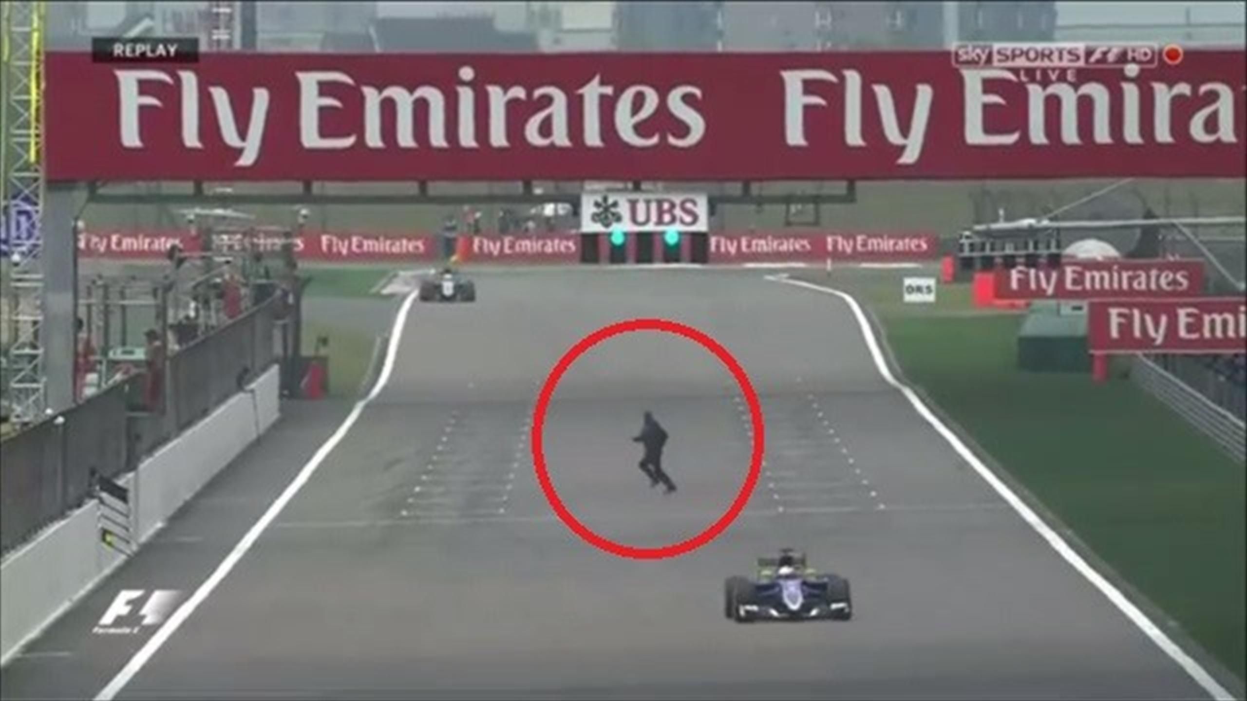 Chinese track invader wanted to drive F1 car