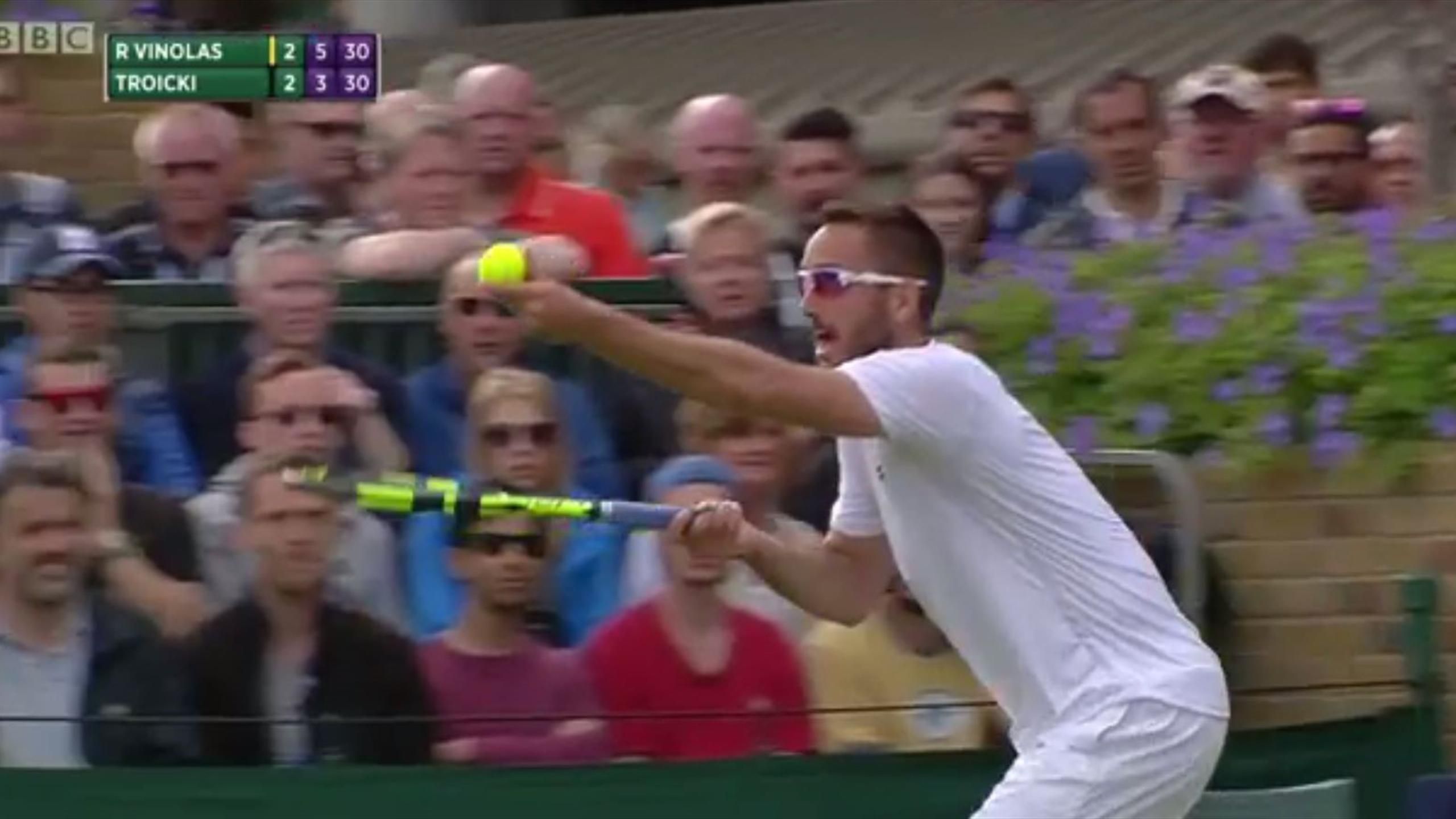 VIDEO: Viktor Troicki's amazing Wimbledon meltdown - Eurosport