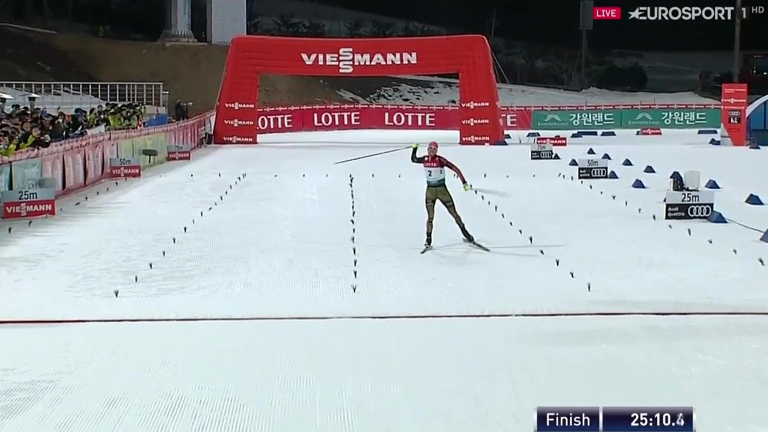Johannes Rydzek takes Nordic Combined nail-biter to extend World Cup lead