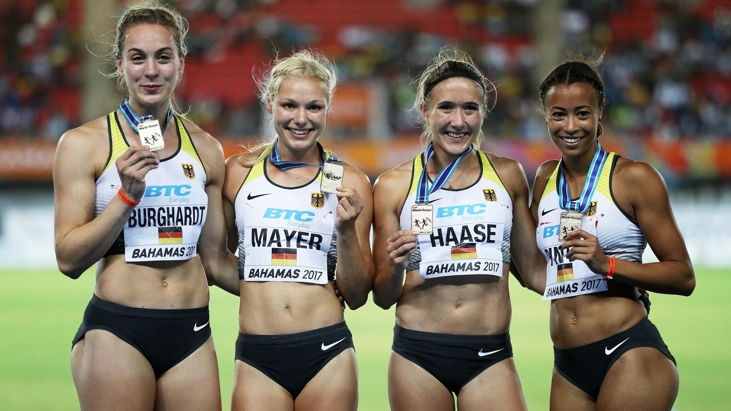 World Relays: Sensations-Gold für deutsche Sprinterinnen - Eurosport