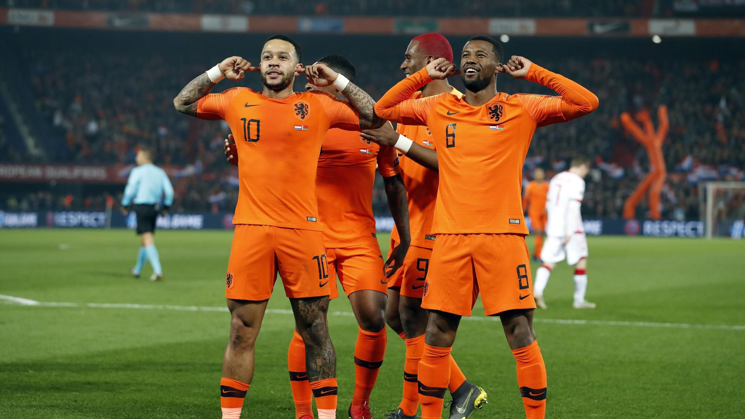 Holland 4-0 Belarus: Memphis Depay is the star with brace as Koeman's  players ease visitors aside