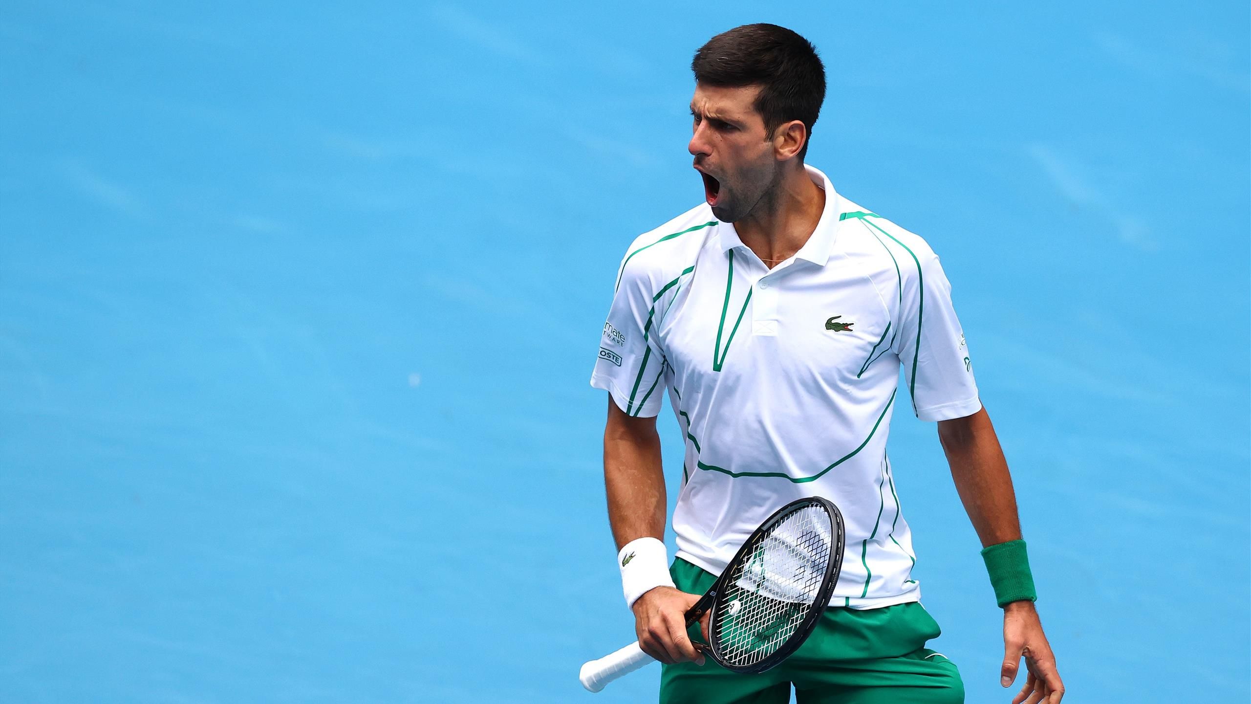 Australian Open Novak Djokovic locker in Runde drei