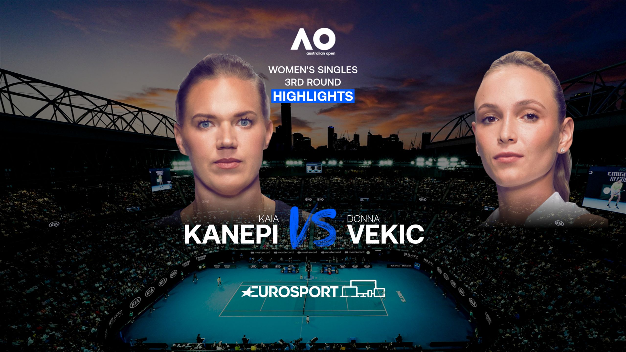 Australian Open 2021 Kaia Kanepi Donna Vekic Singolare Femminile