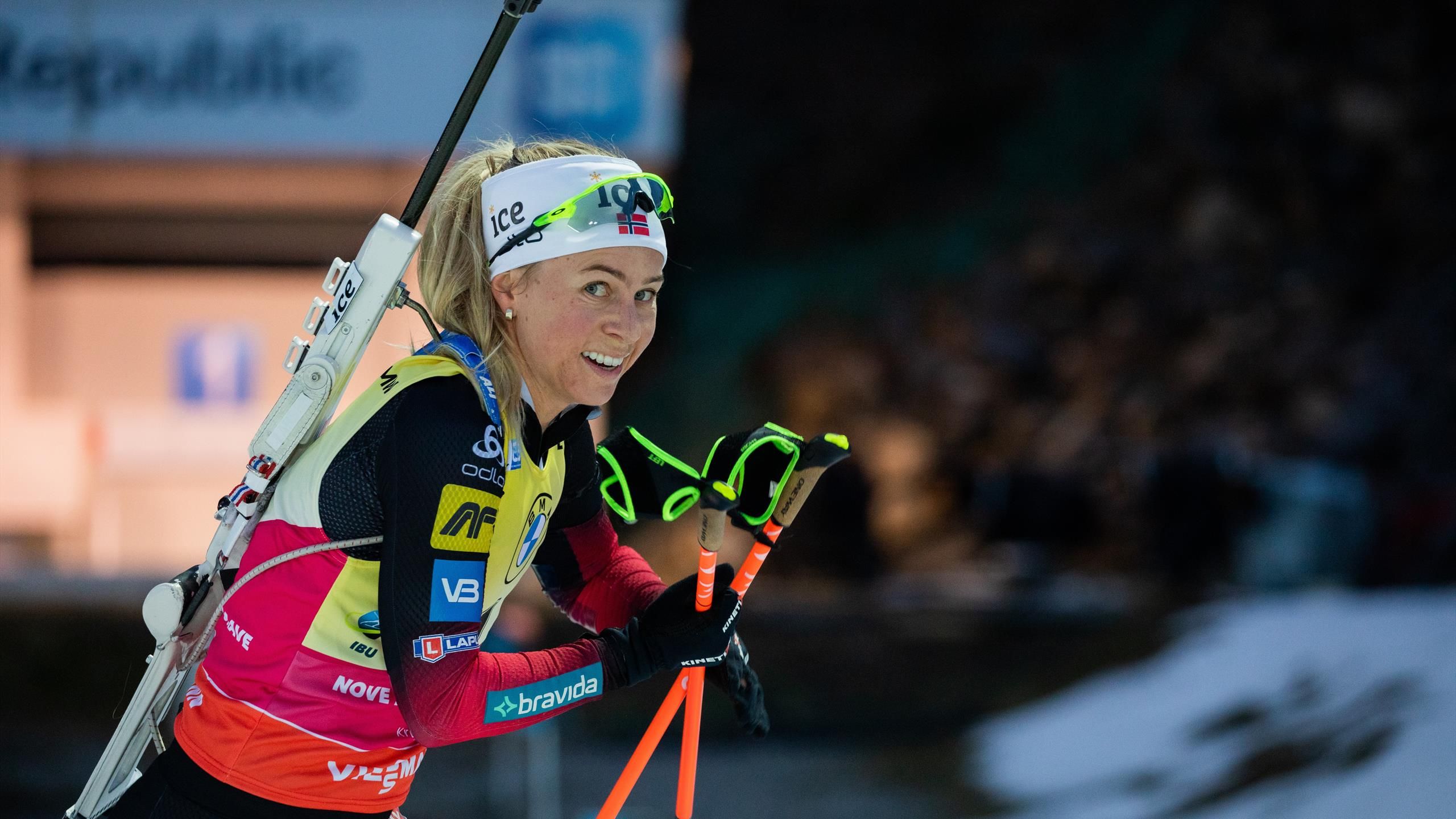 Seventh heaven for sprint queen Tiril Eckhoff who takes biathlon glory in 200th World Cup start