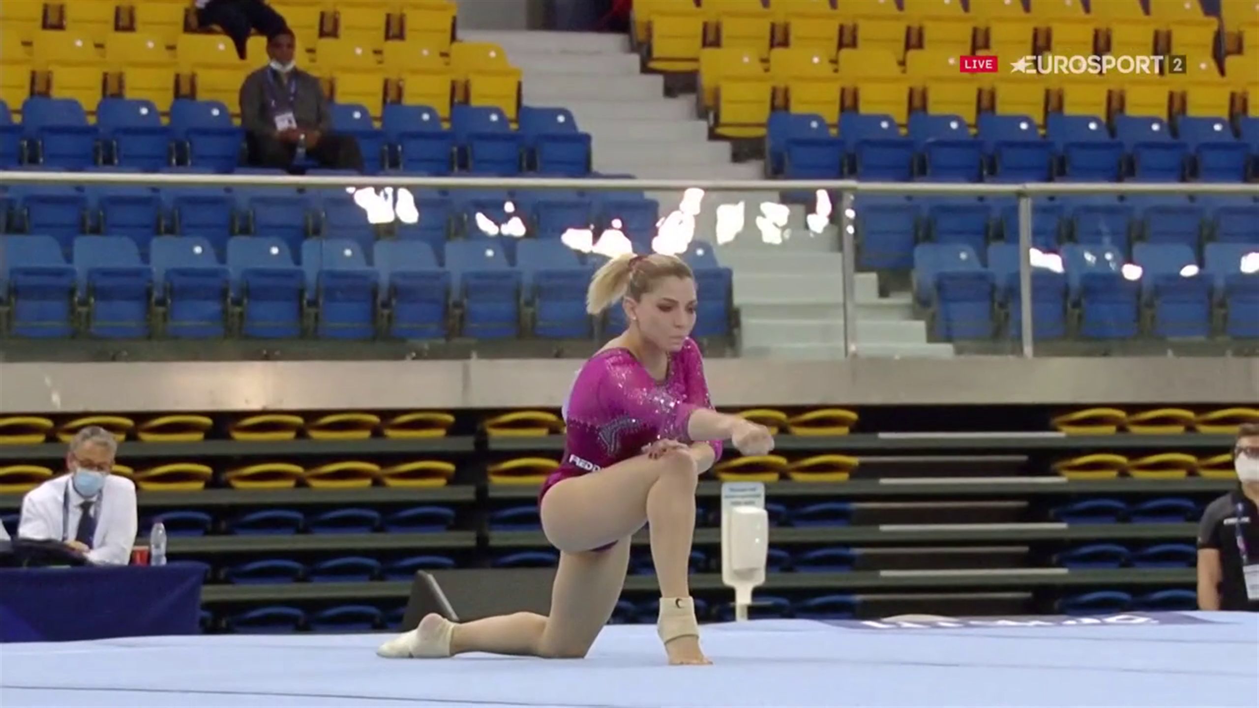 Ginnastica artistica l'esercizio di Lara Mori nella finale del corpo