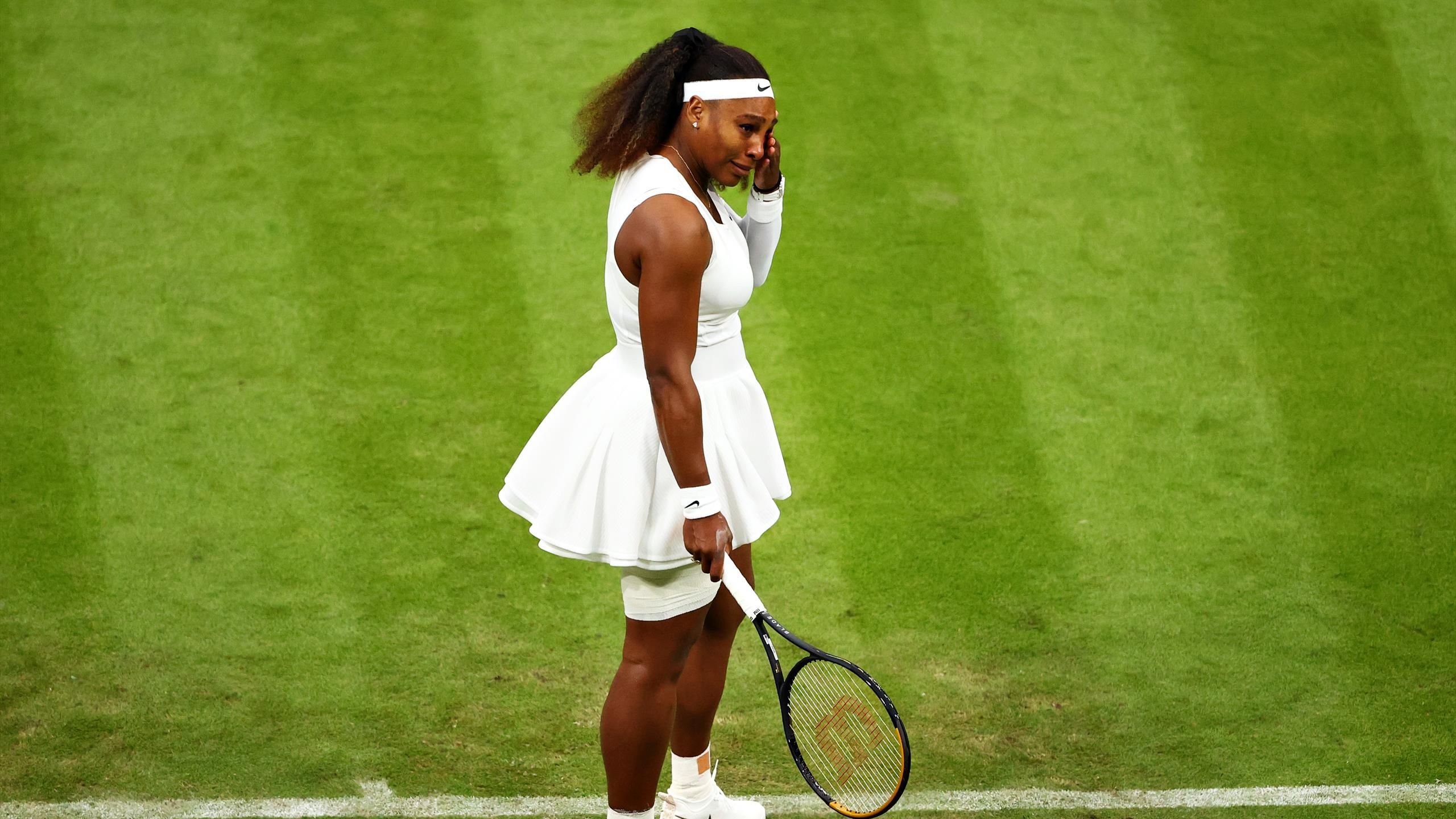 Wimbledon 2021 tennis - Tearful Serena Williams forced to retire with ankle injury against Aliaksandra Sasnovich