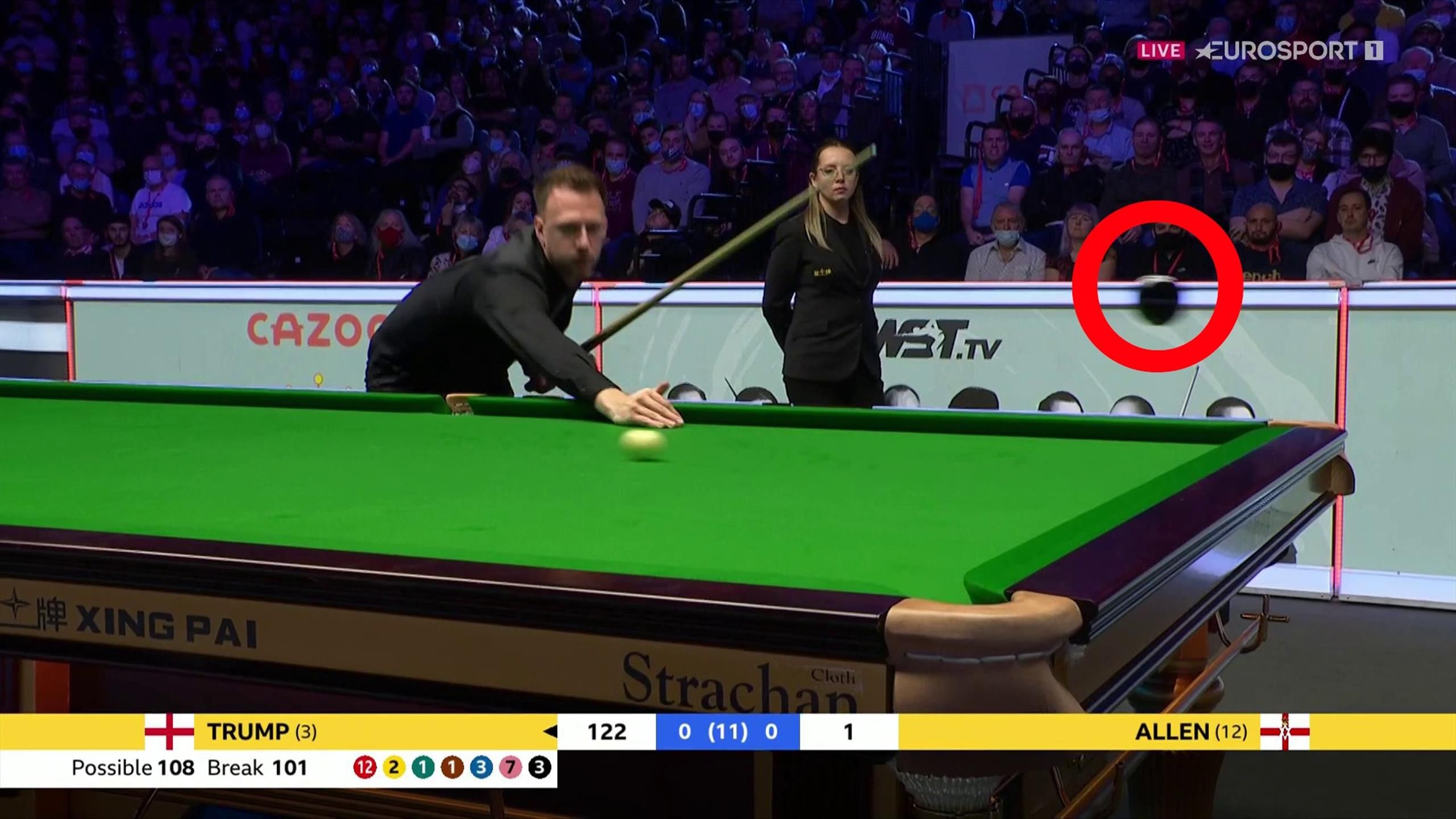 Masters 2022 snooker A statement opening - Judd Trump thrills crowd with century break as black flies off the table
