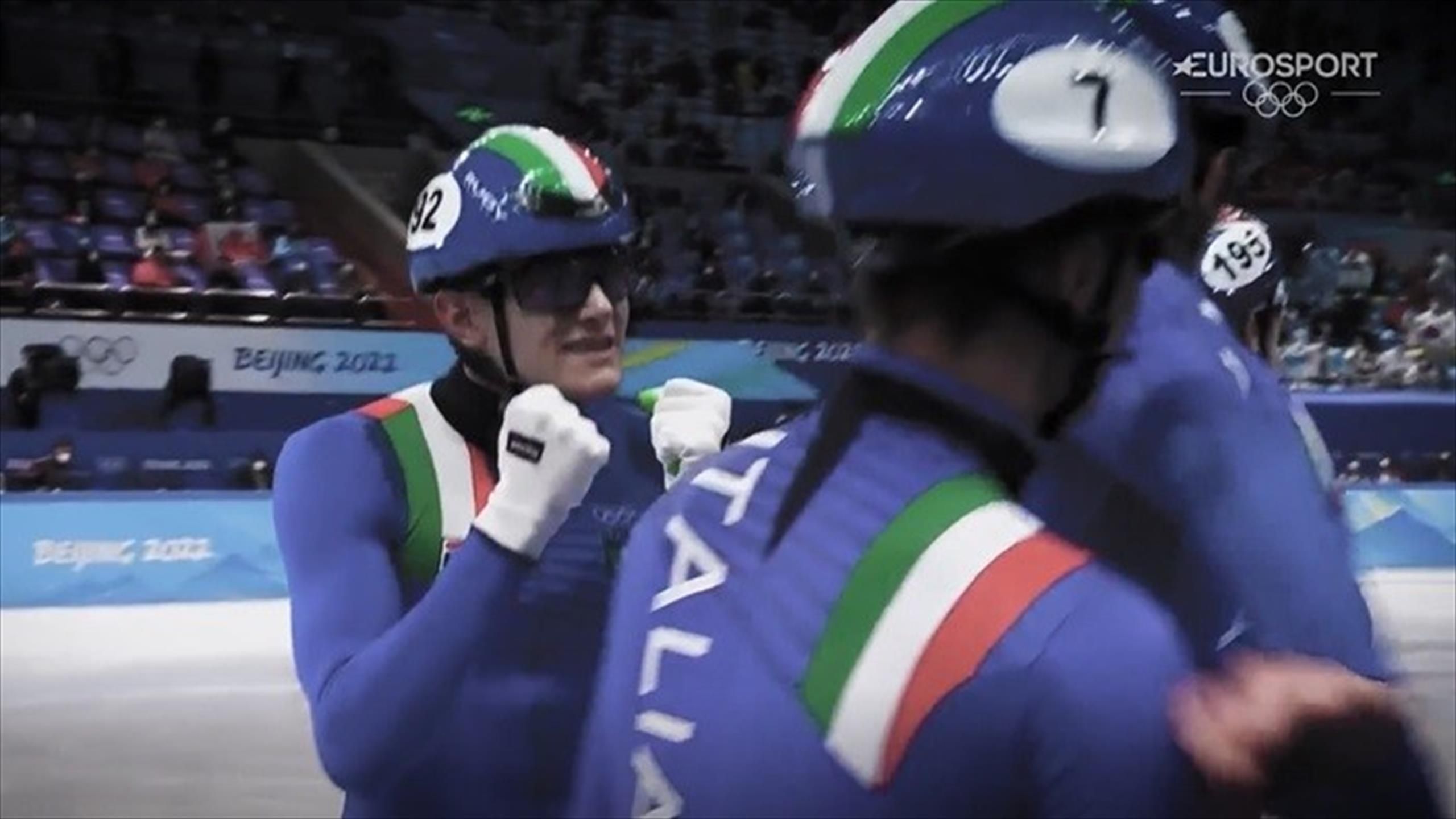 Olimpiadi invernali Italia, staffetta maschile da podio nello short
