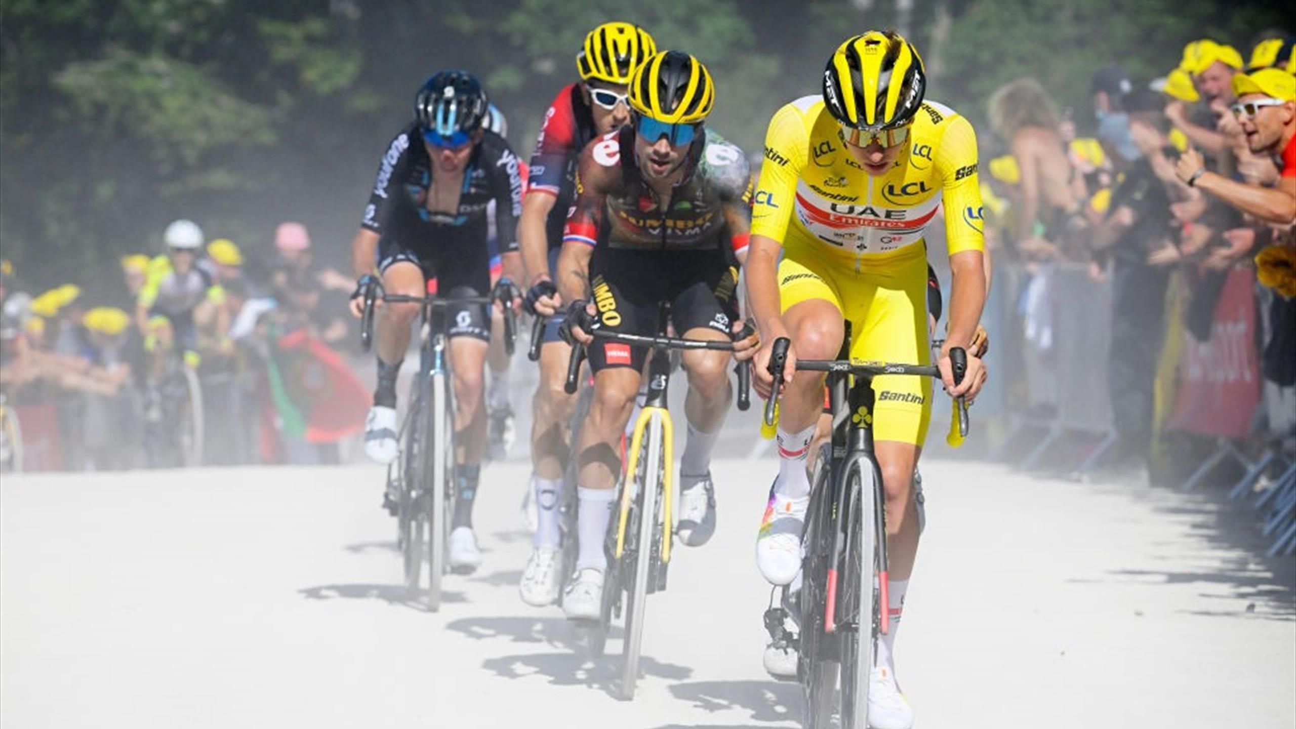 Tour de France, pagelle tappa 7 Pogacar non lascia neanche le