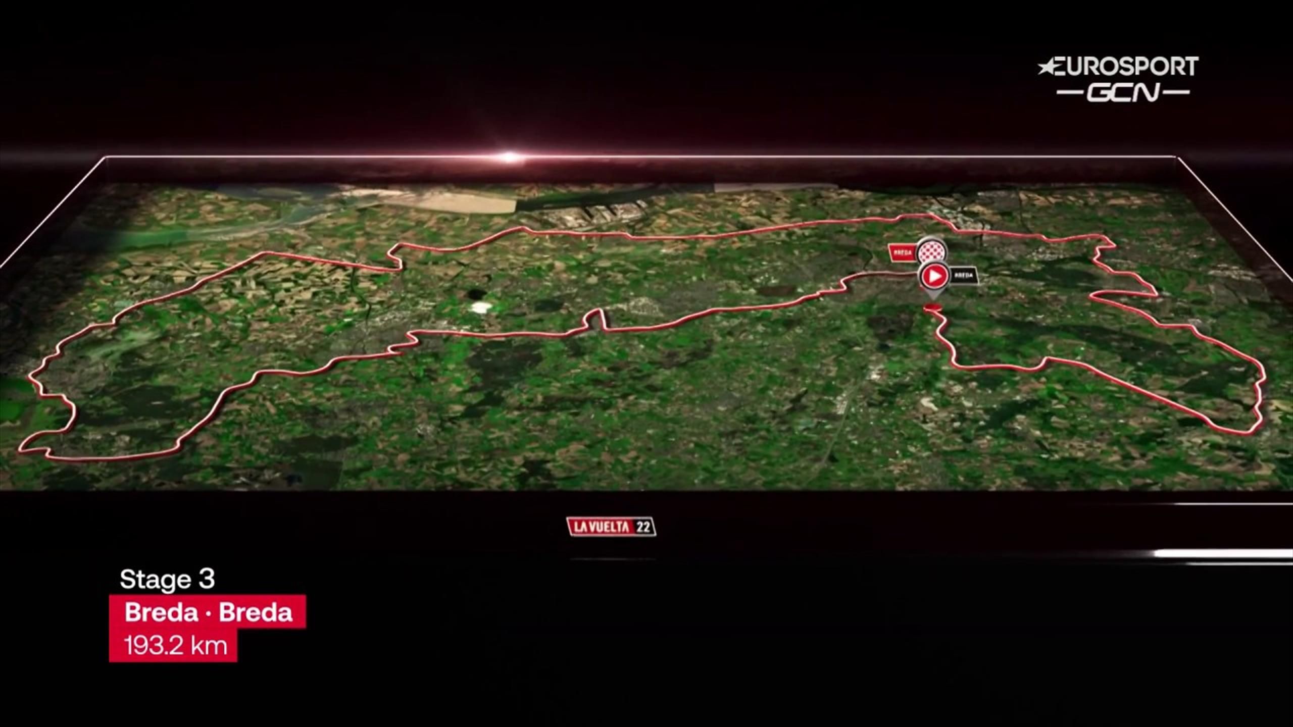 La Vuelta Dit is het parcours van etappe drie van Breda naar Breda