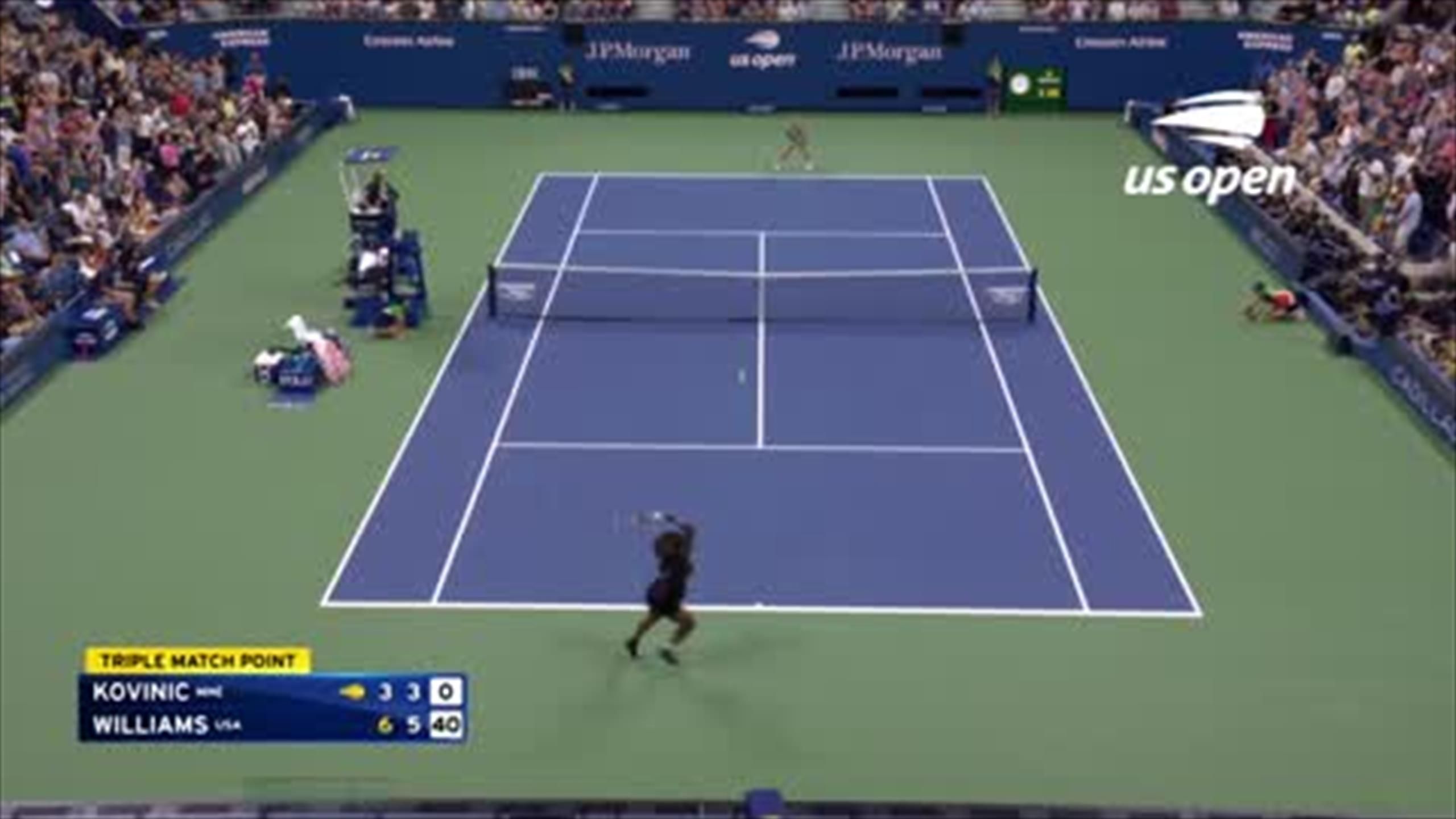 US Open tennis highlights Serena Williams shines in win, Stefanos