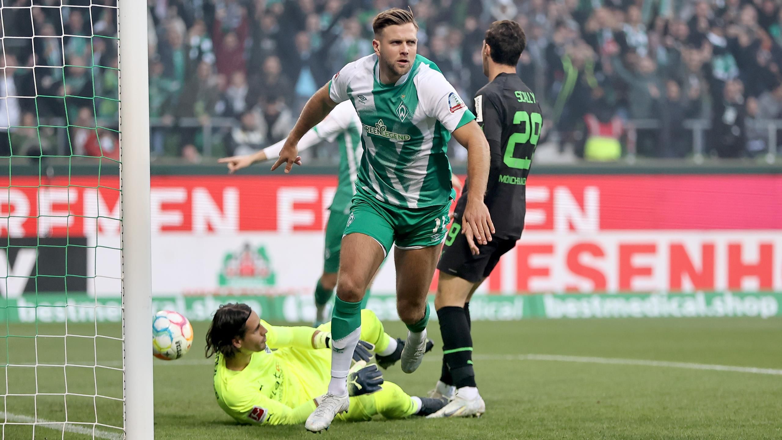 Werder Bremen feiert Kantersieg gegen Borussia Mönchengladbach - Eurosport