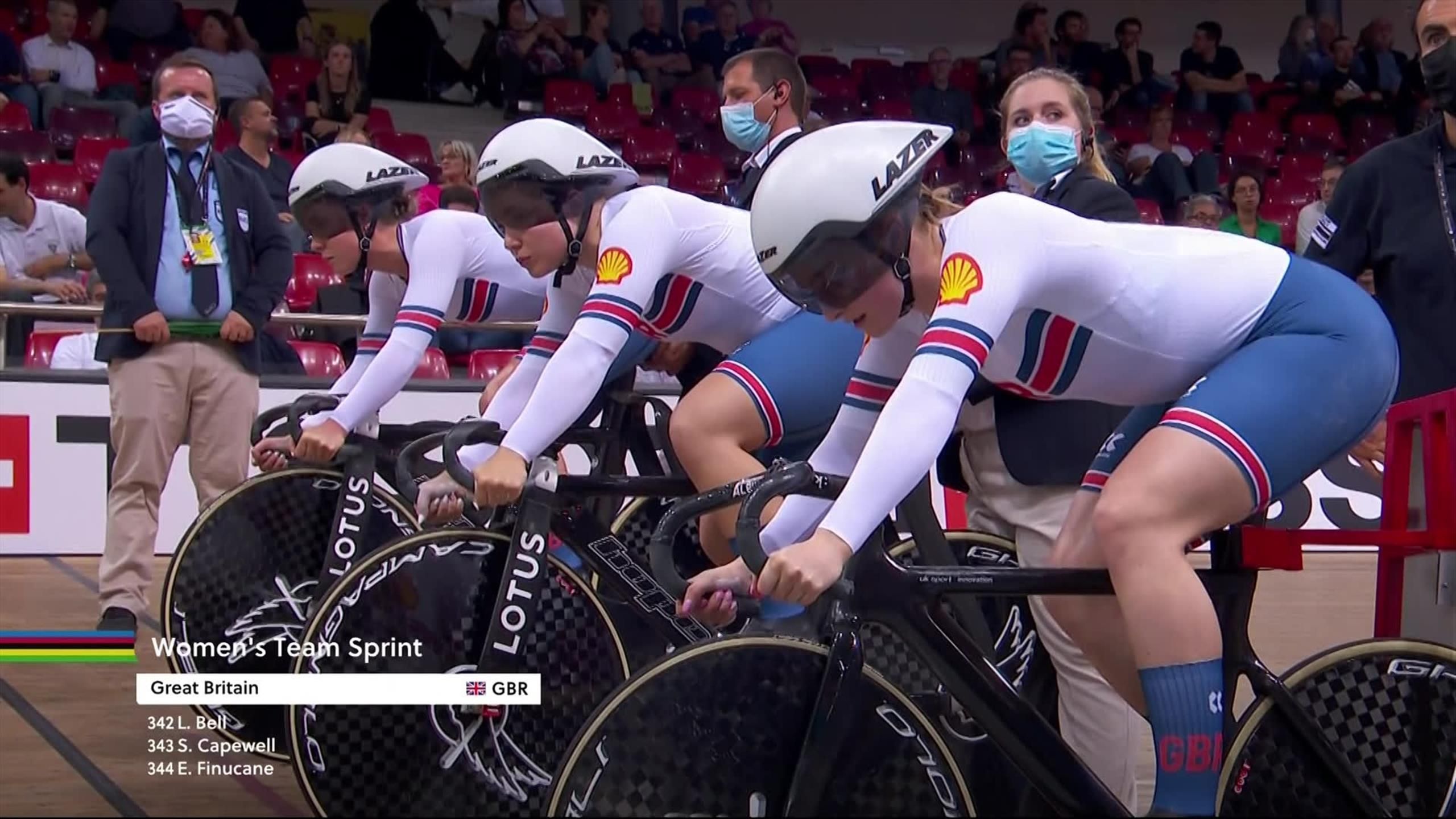 What a margin Great Britain take bronze in Team Sprint narrowly over Netherlands at Track World Championships
