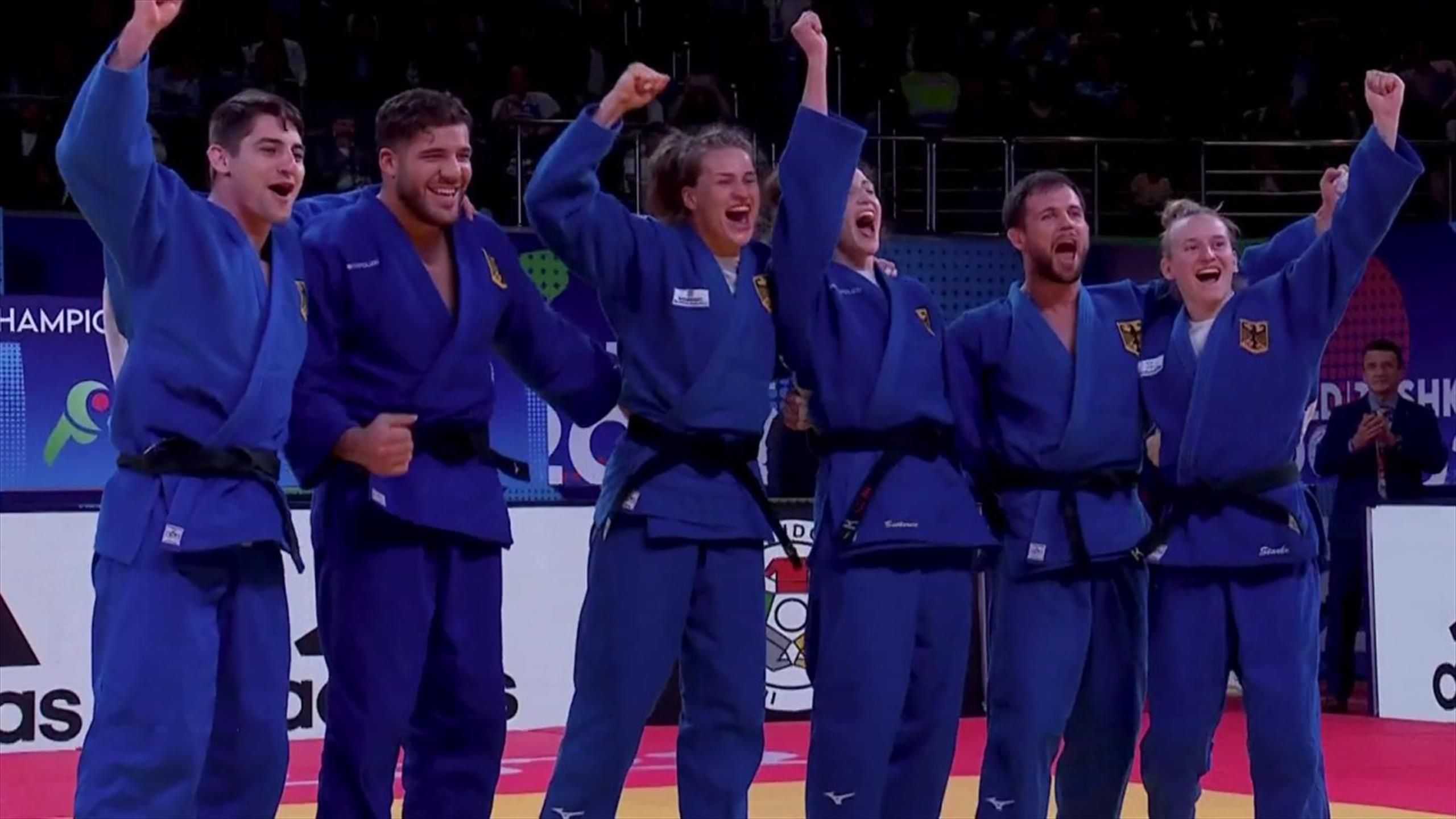 JudoWM Deutschland bejubelt Bronzemedaille gegen China Igor Wandtke