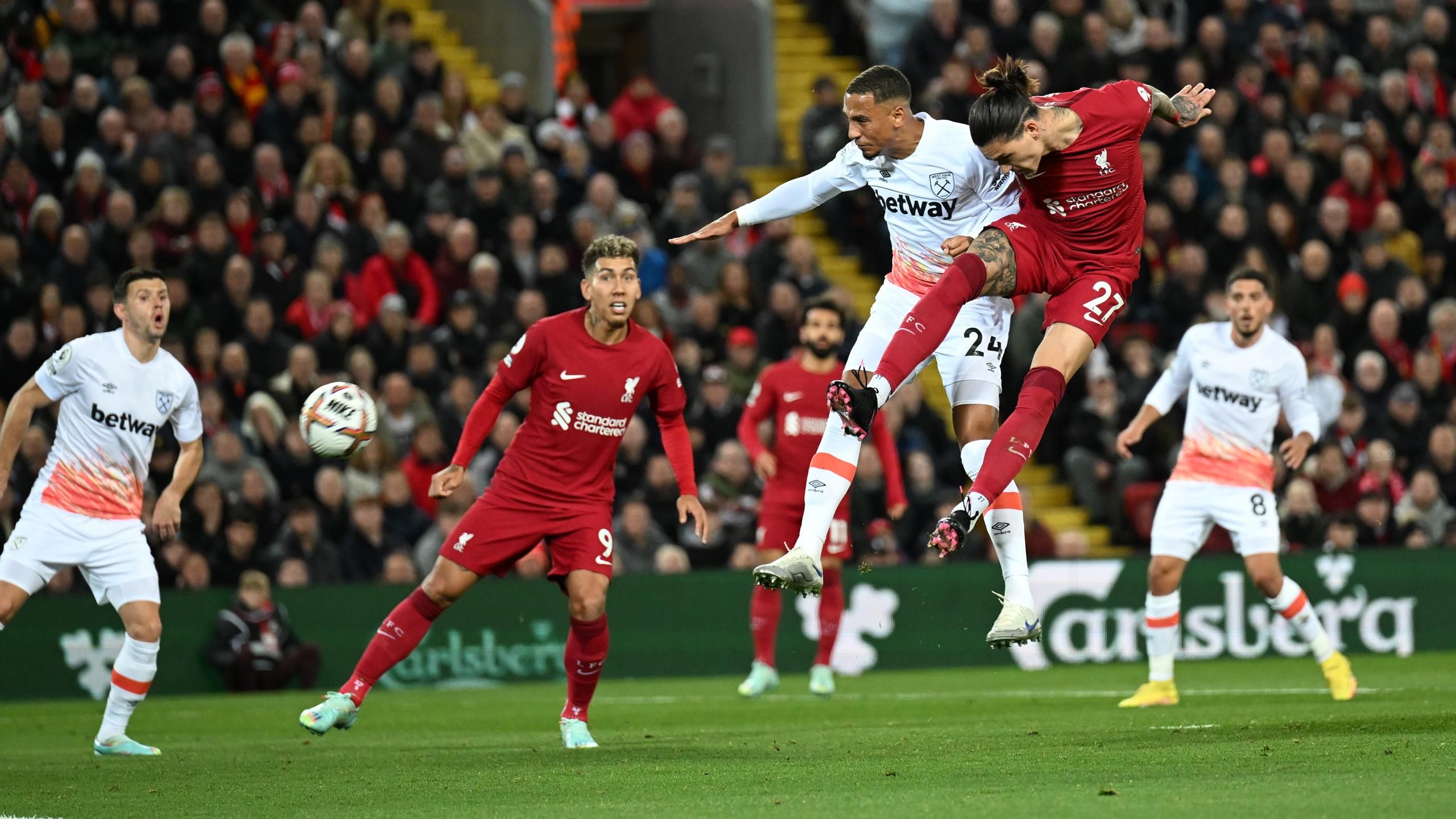 FC Liverpool schafft knappen Heimsieg gegen West Ham United - Darwin Núñez Matchwinner