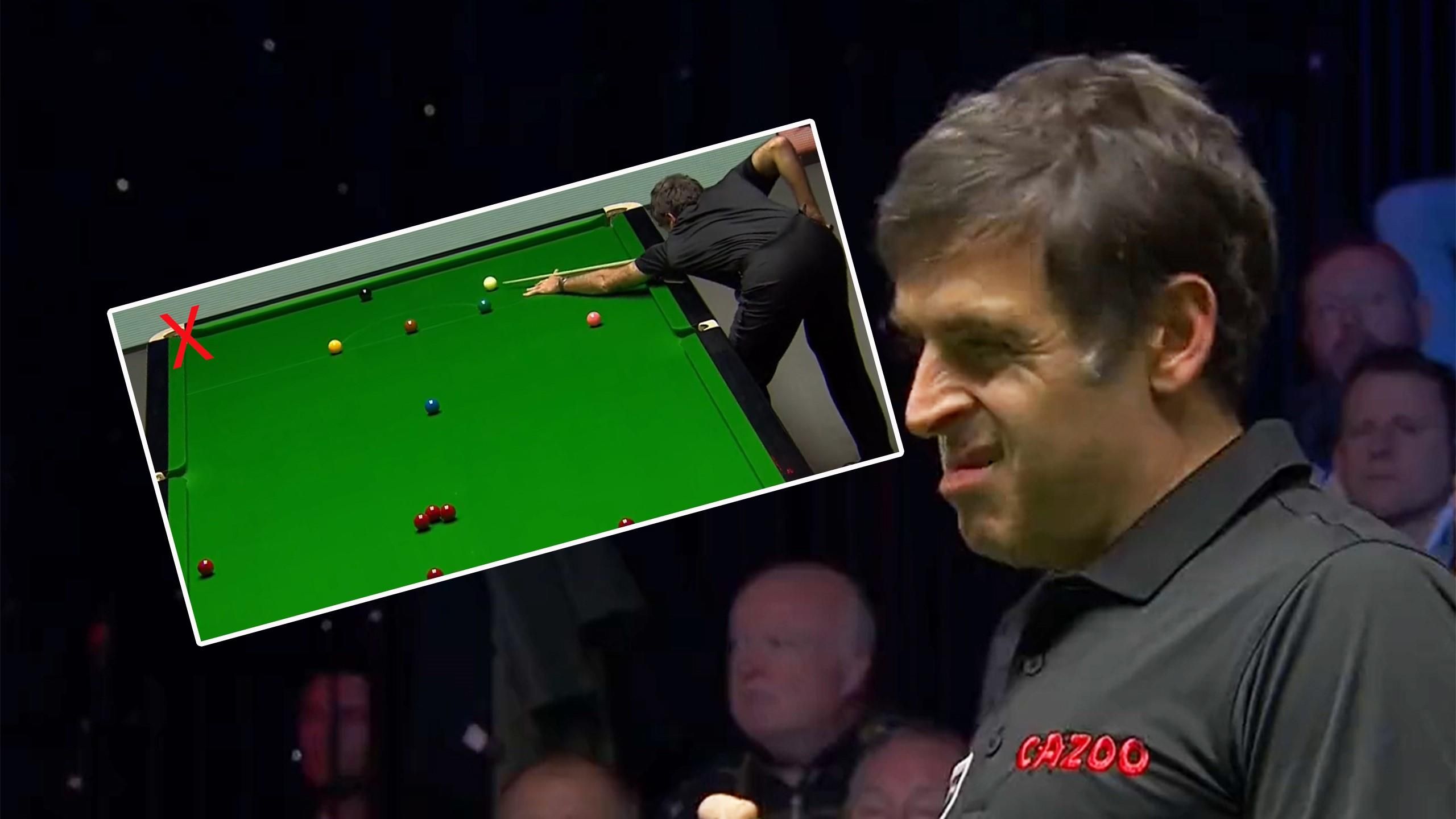 Ronnie OSullivan gets outrageous luck on black in Champion of Champions semi-final - Biggest fluke of the tournament!
