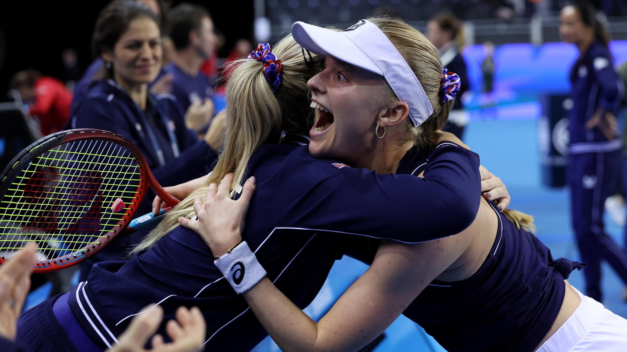 Billie Jean King Cup Great Britain progress to semi-finals for first time since 1981 after stunning Spain win