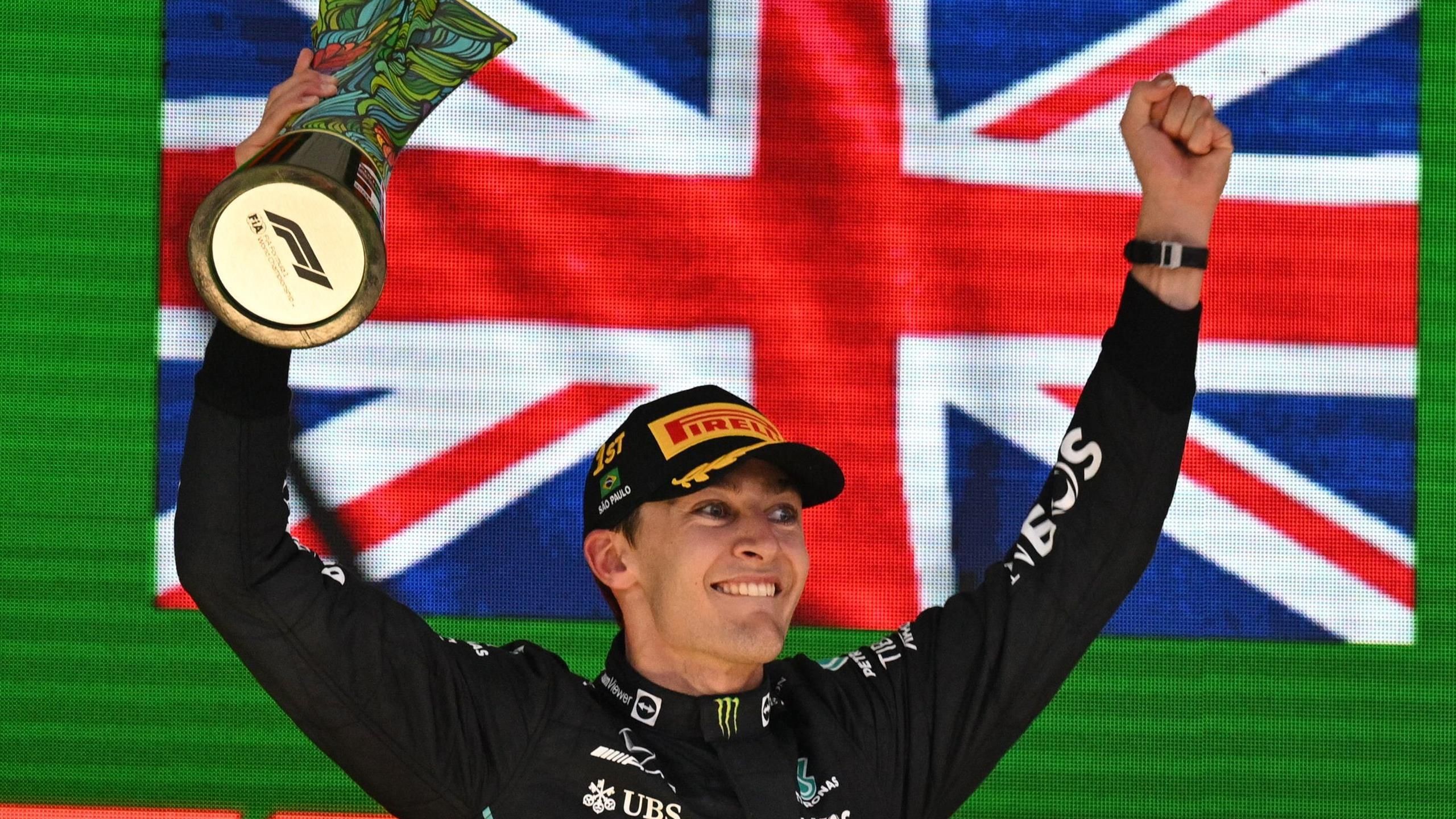 Formula 1 George Russell claims first Grand Prix win in Brazil leading Mercedes 1-2 with Lewis Hamilton