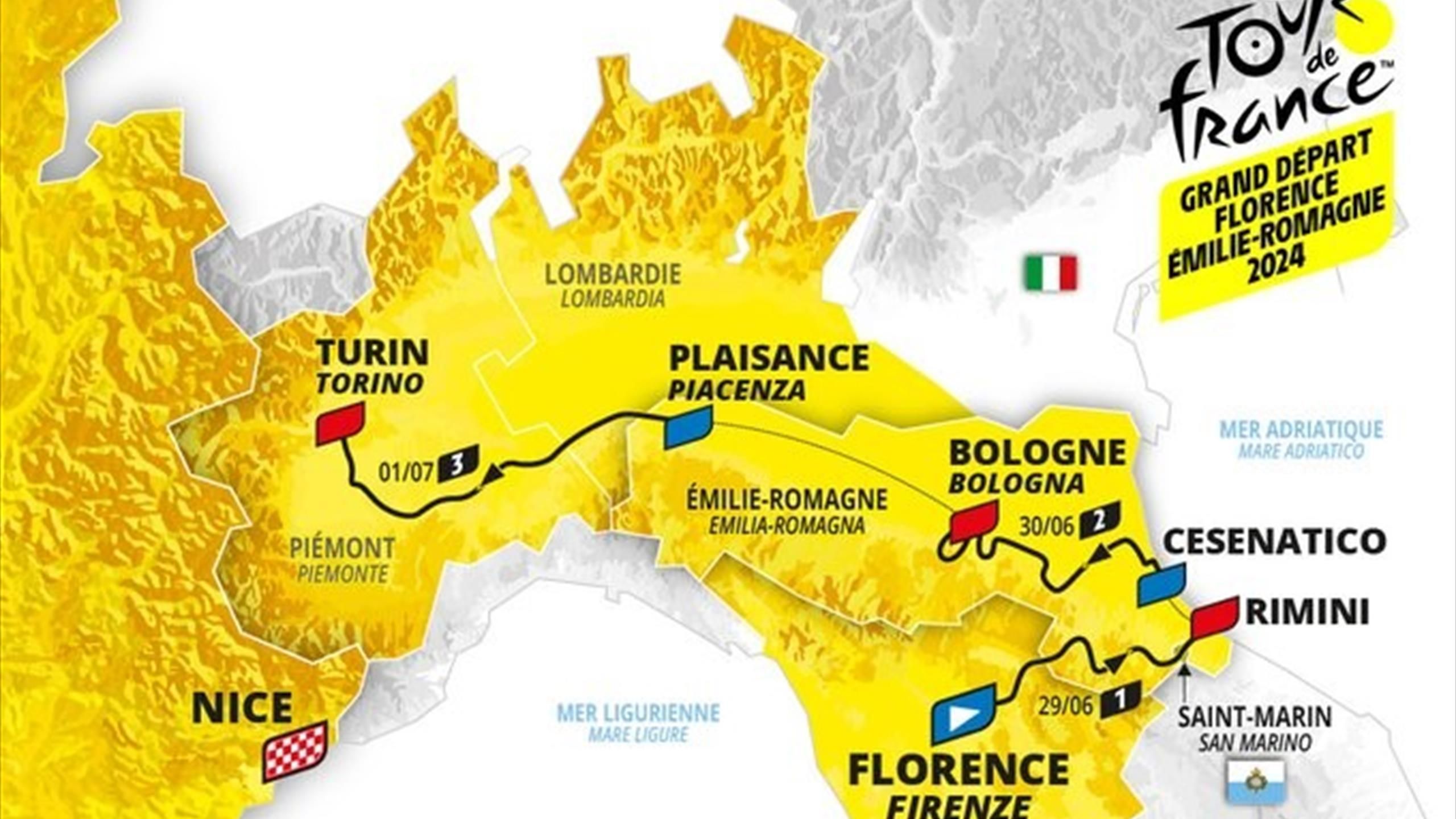 El Tour de Francia 2024 comenzará desde Italia por primera vez en su