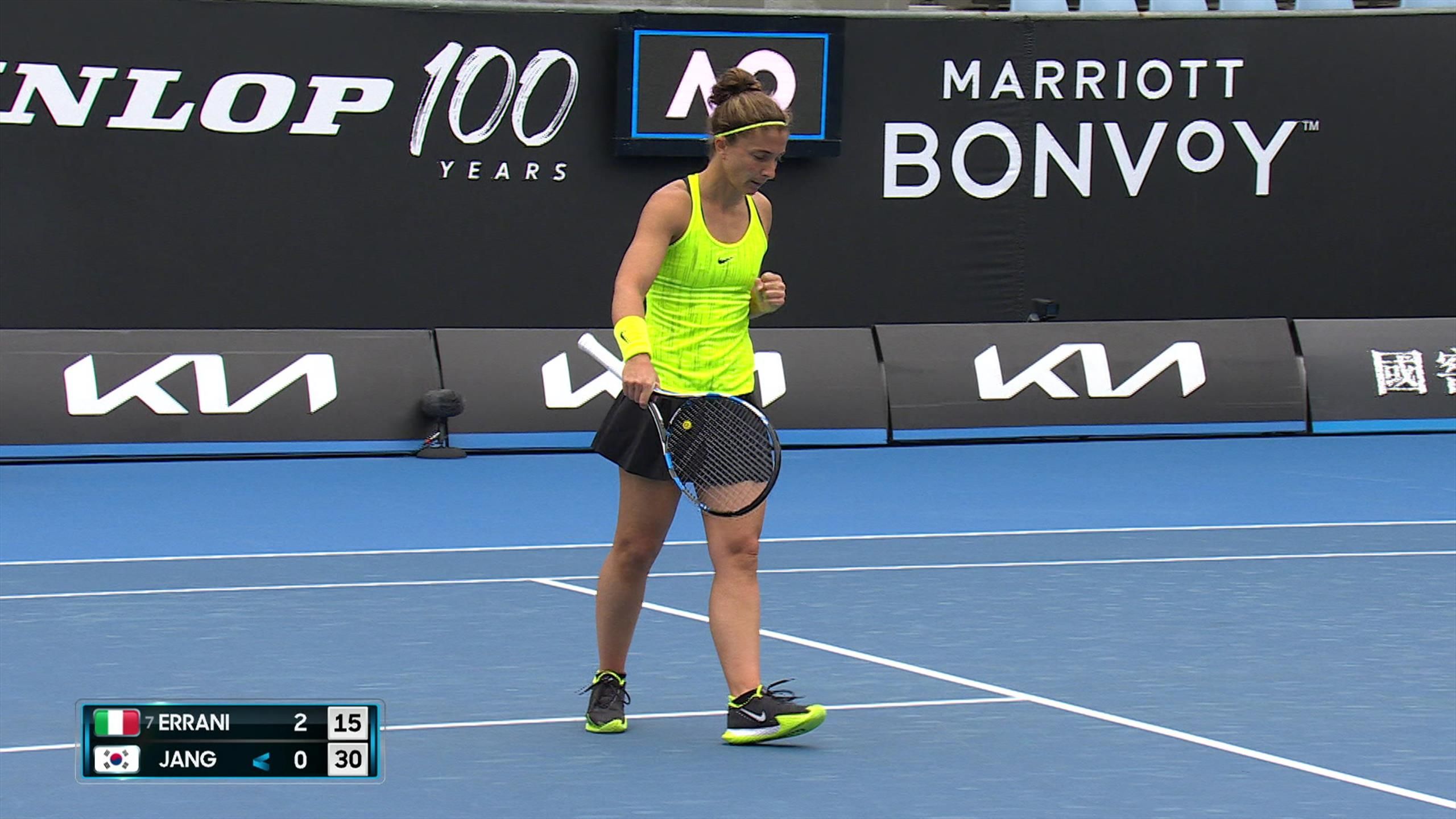 Qualifications Open d'Australie Revivez l'échange de 30 coups remporté par Sara Errani Vidéo