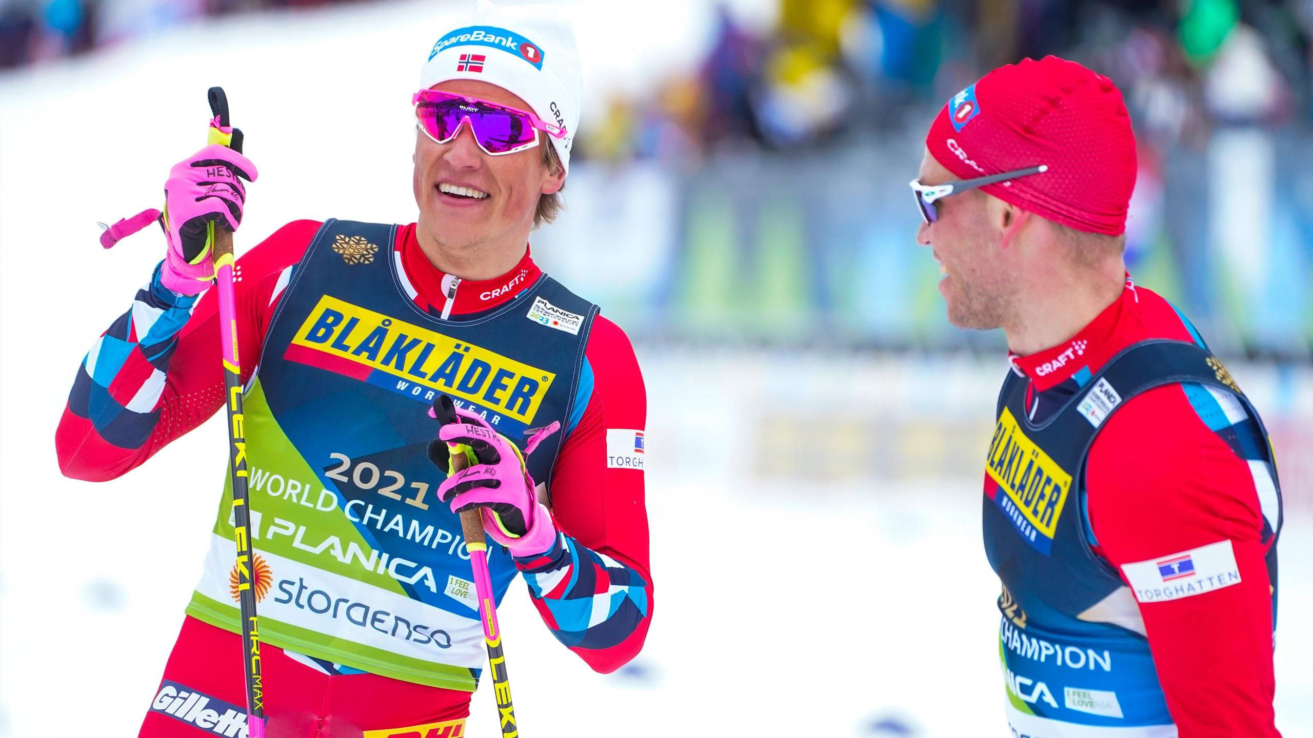 WK Planica | Golberg/Klaebo blijven Pellegrino/De Fabiani nipt voor in ...