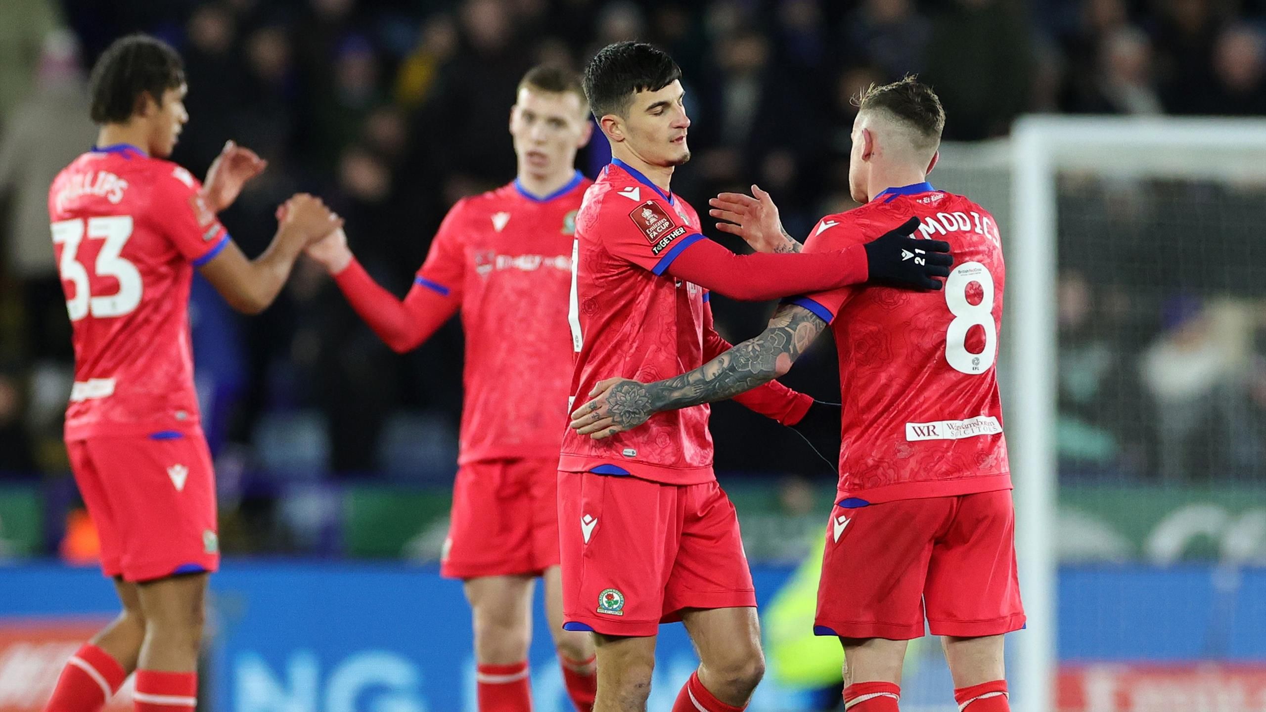 FA Cup Die Blackburn Rovers gewinnen gegen Leicester City Brighton & Hove Albion ebenfalls